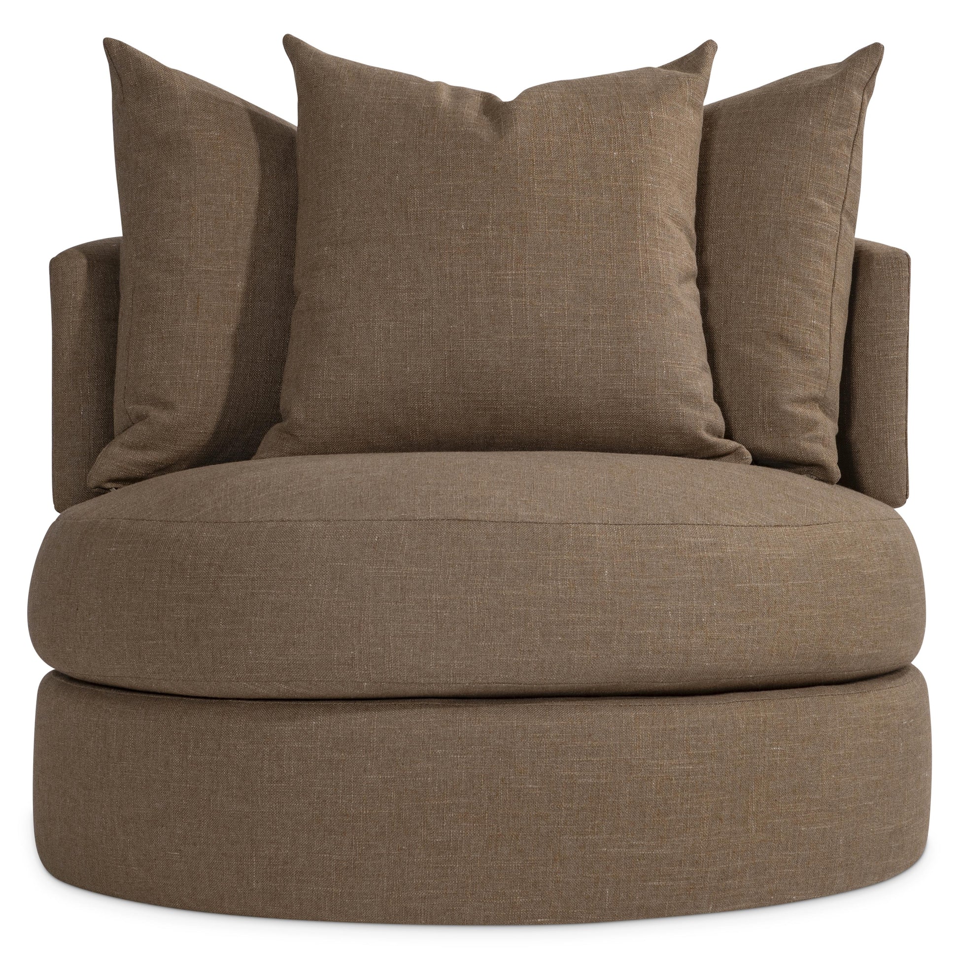 Colby Brown Fabric Swivel Chair - Ornate Home