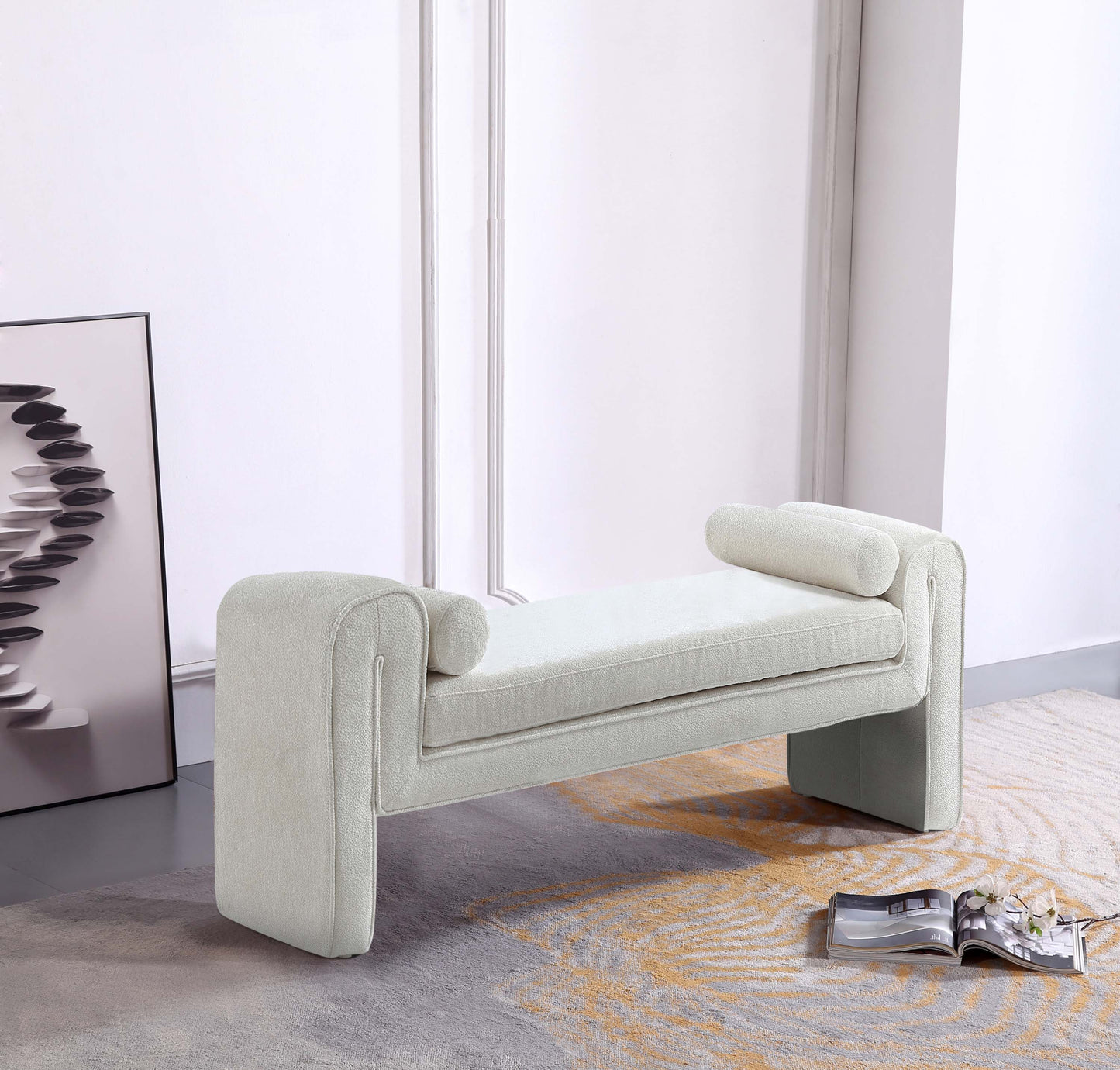Concord Bench in Ivory - Ornate Home