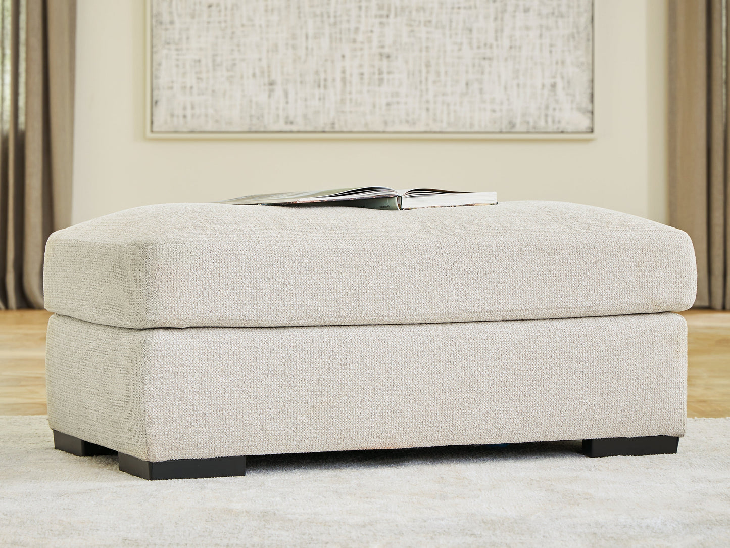 Conlee-Pike Linen Ottoman- Viva Furn