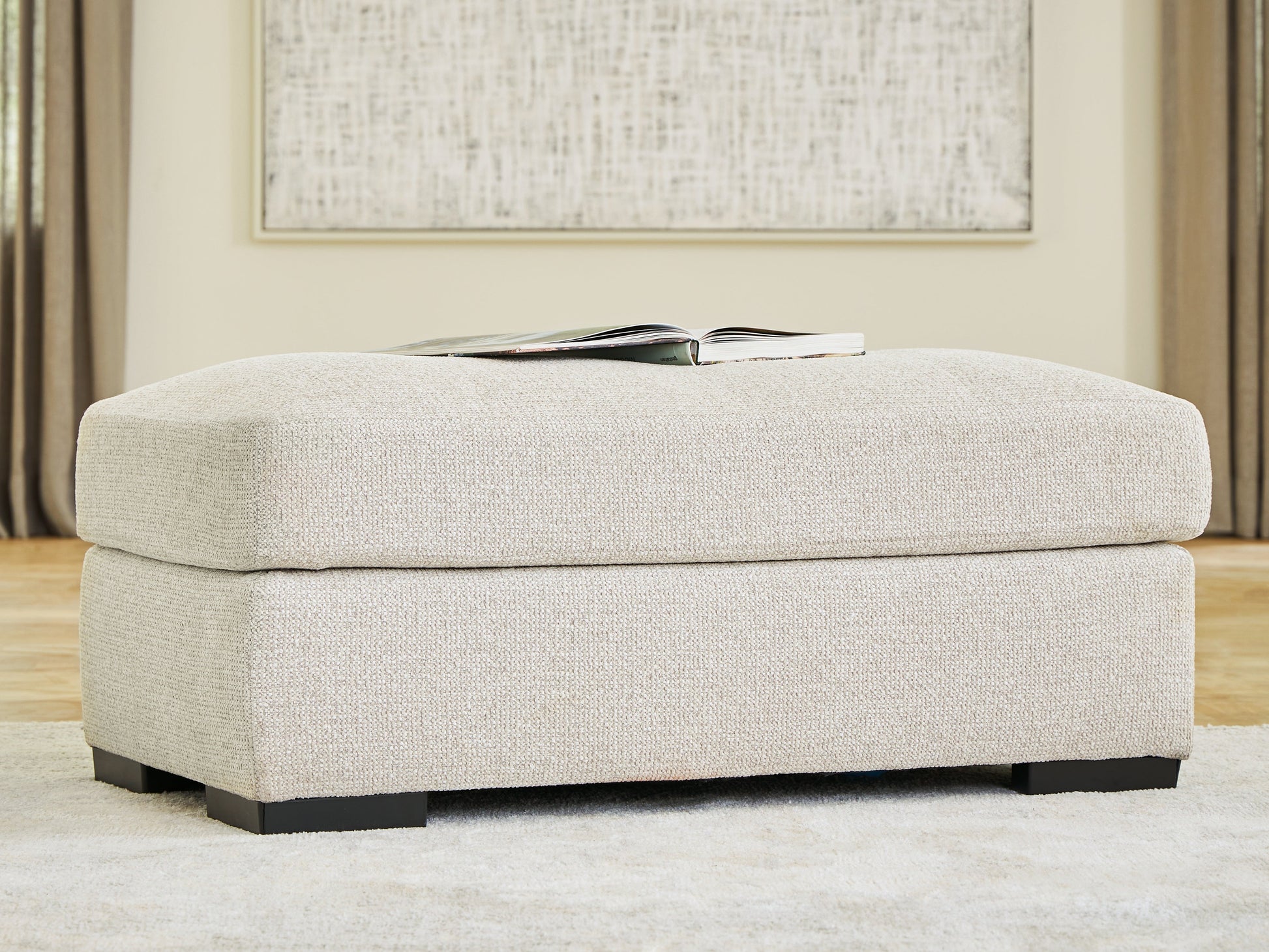 Conlee-Pike Linen Ottoman- Viva Furn