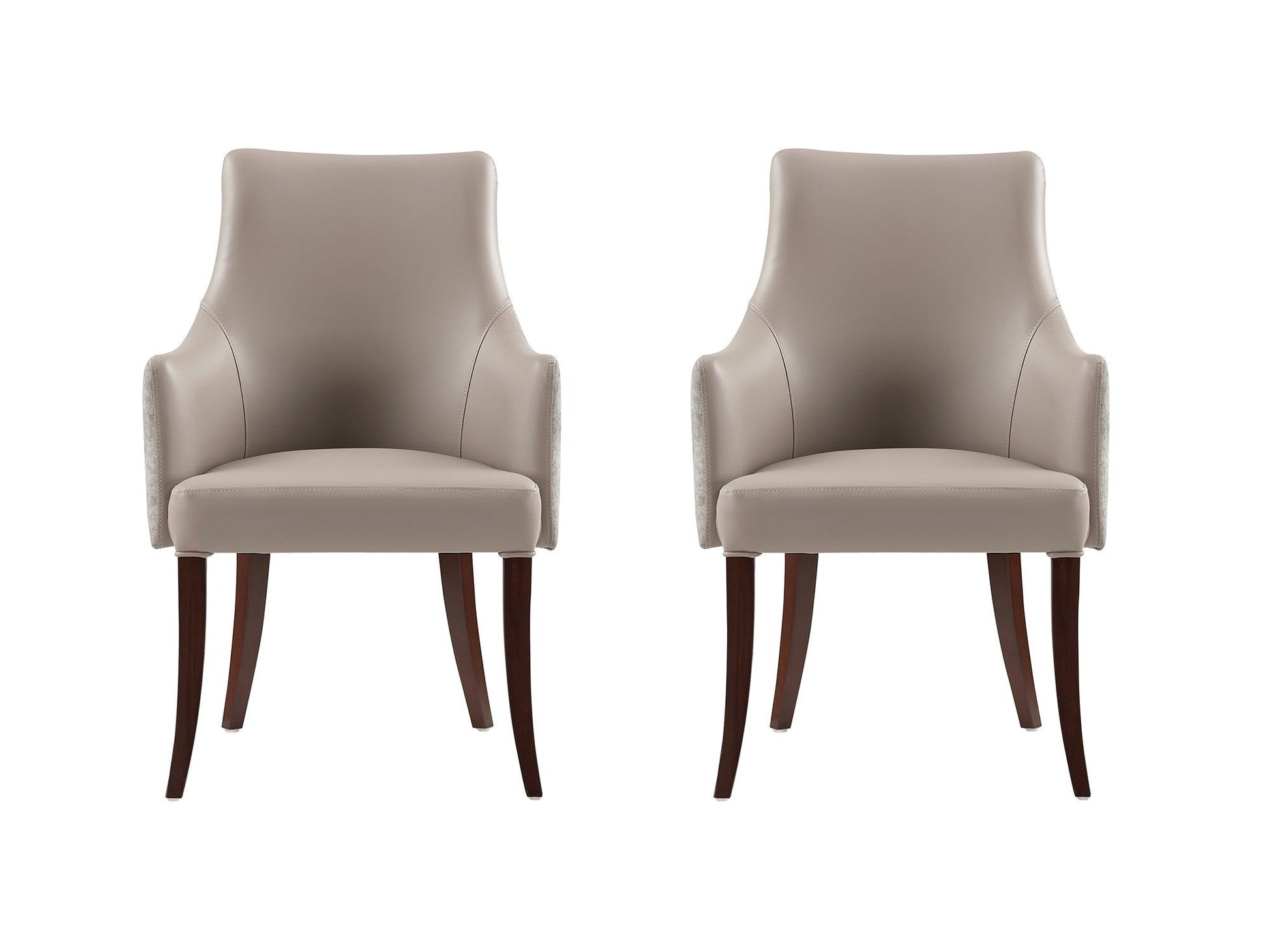 Connie Dining Armchair in Taupe (set of 2) - Ornate Home