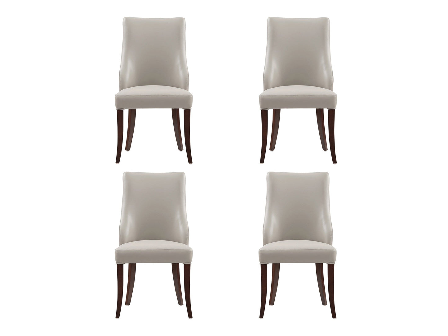 Connie Dining Chair in Light Grey (set of 4) - Ornate Home