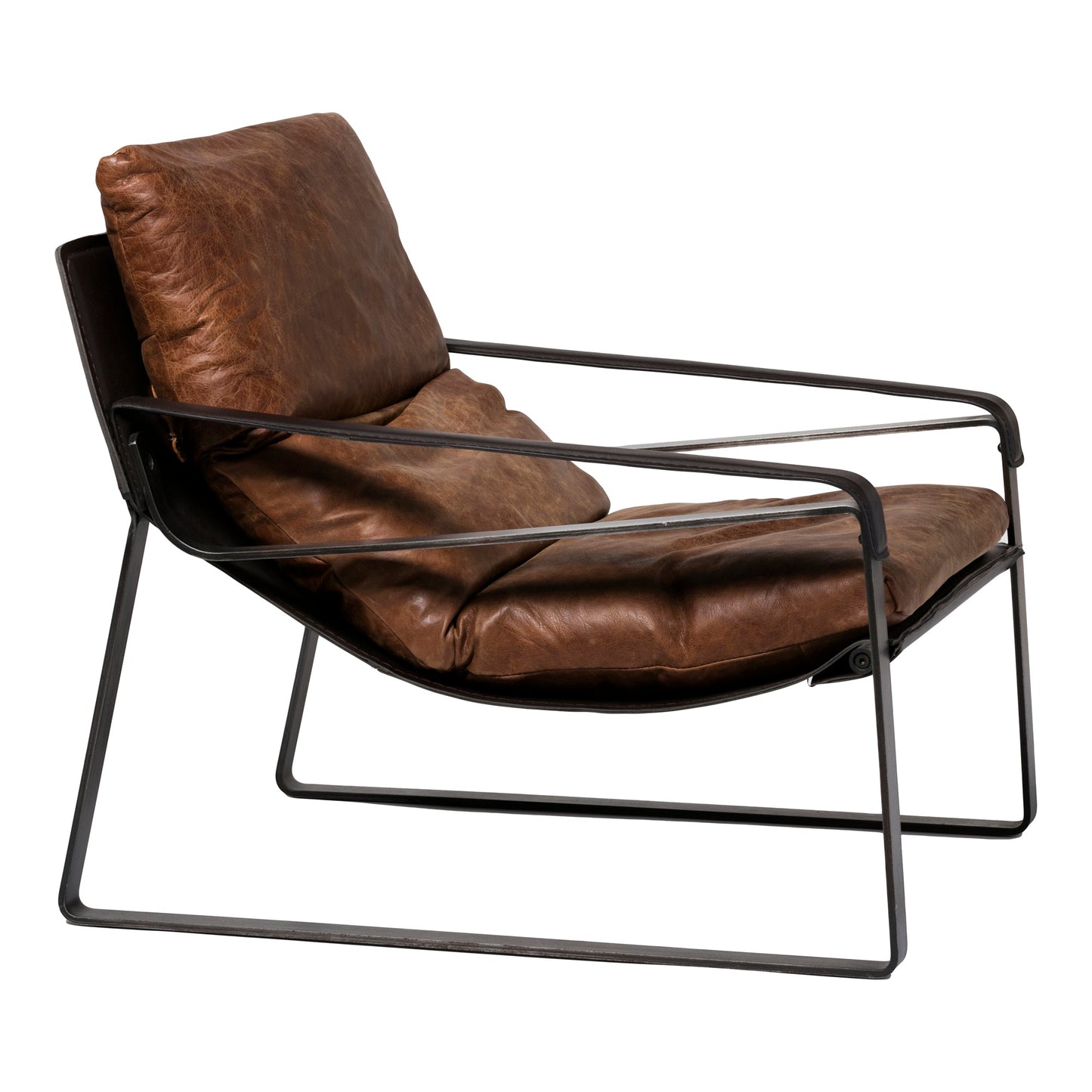 Conno Brownr Leather Club Chair - Ornate Home