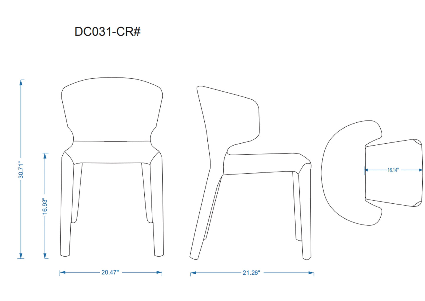Conrad Leather Dining Chair in Black (set of 2) - Ornate Home