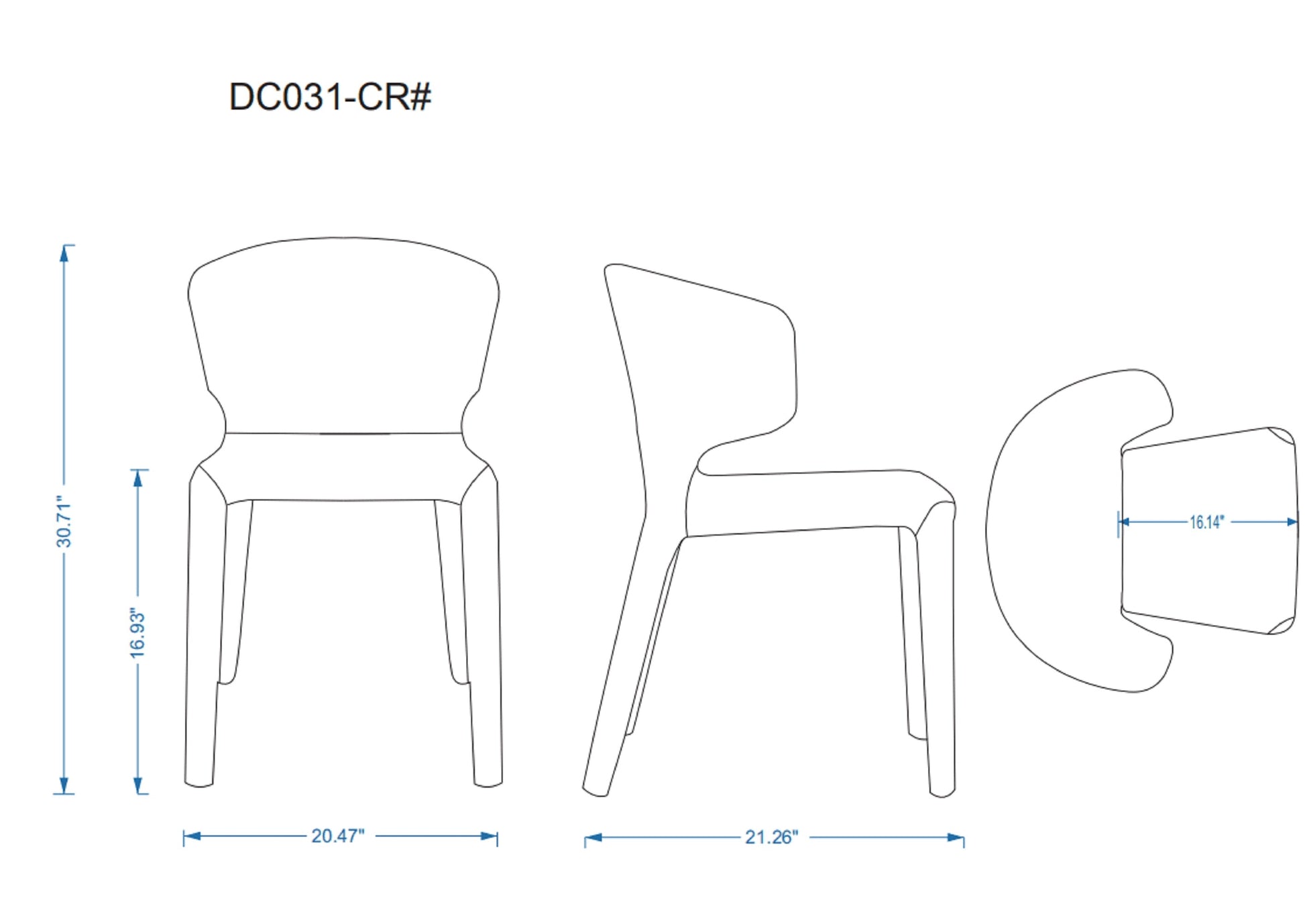 Conrad Leather Dining Chair in Cream (set of 2) - Ornate Home