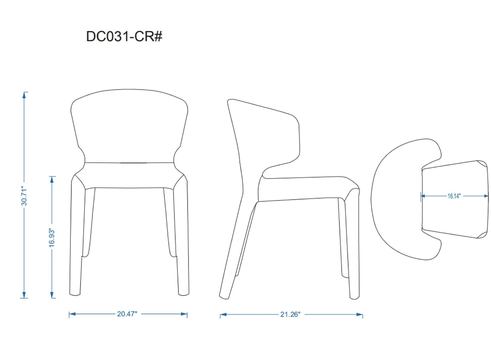 Conrad Leather Dining Chair in Grey (set of 2) - Ornate Home