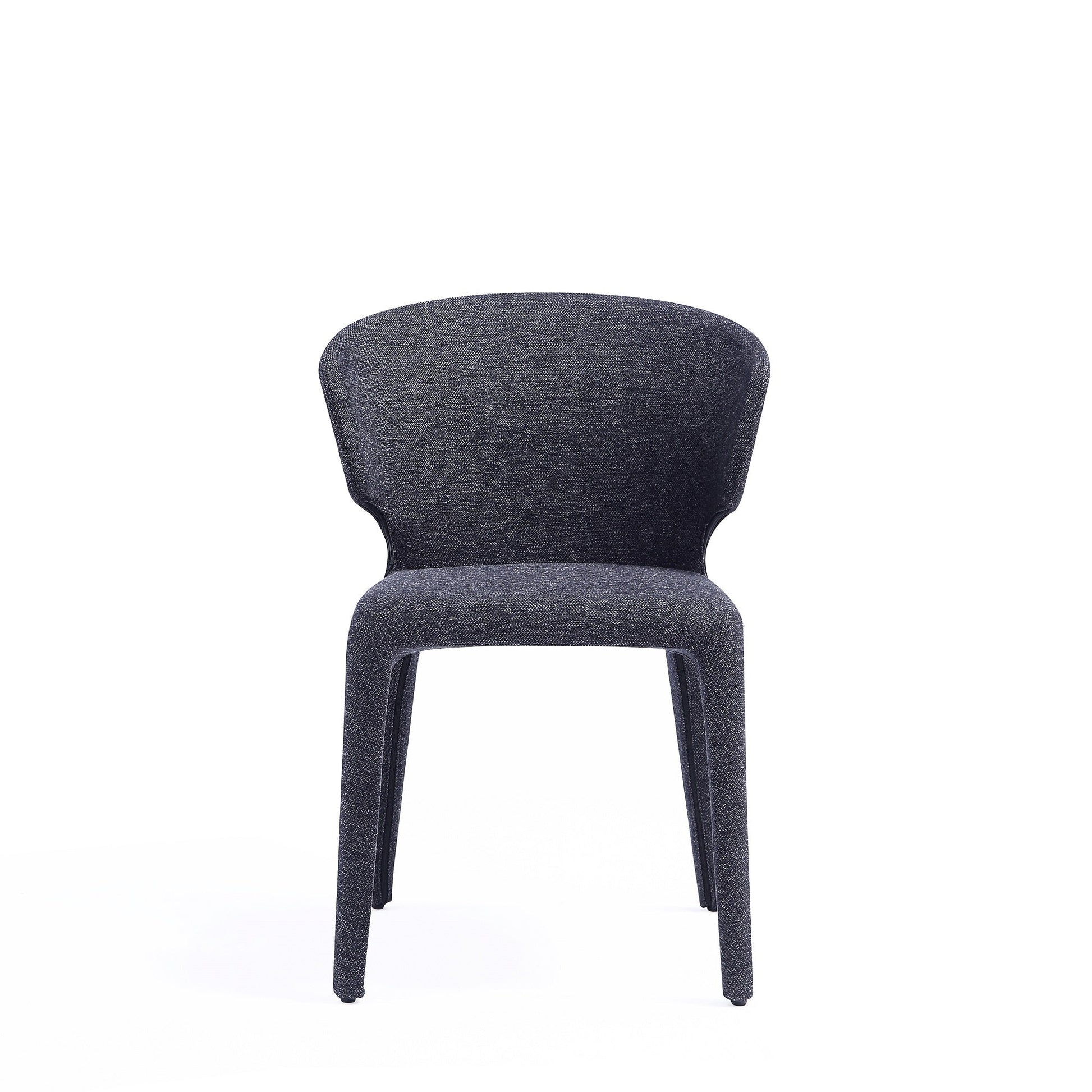 Conrad Woven Tweed Dining Chair in Black (set of 2) - Ornate Home