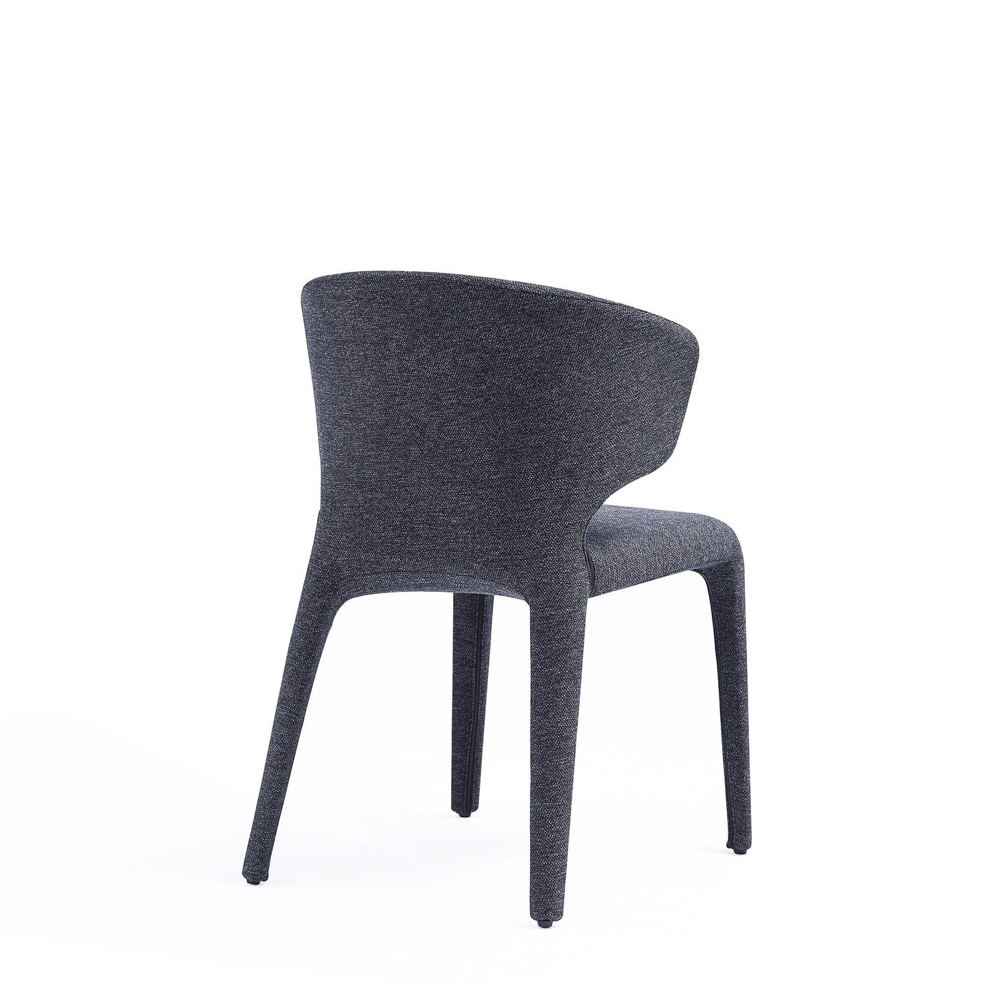 Conrad Woven Tweed Dining Chair in Black (set of 2) - Ornate Home