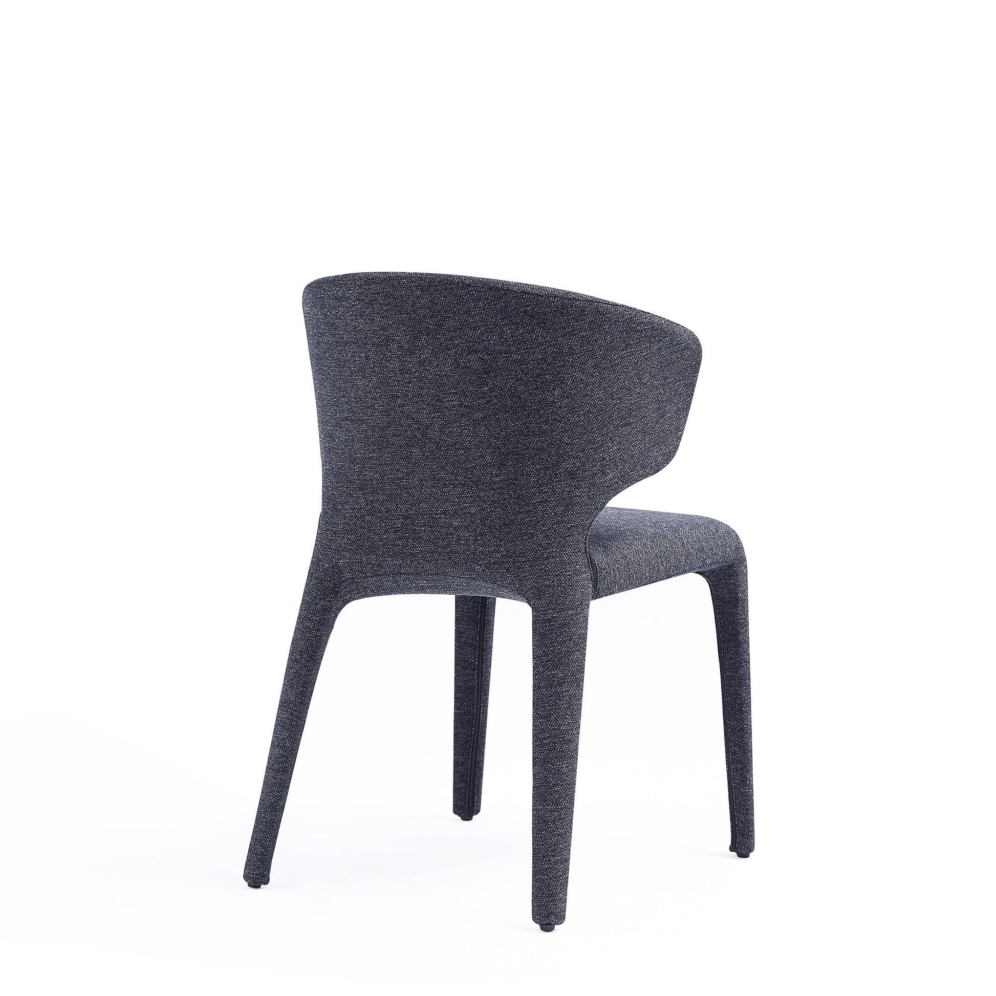 Conrad Woven Tweed Dining Chair in Black (set of 2) - Ornate Home