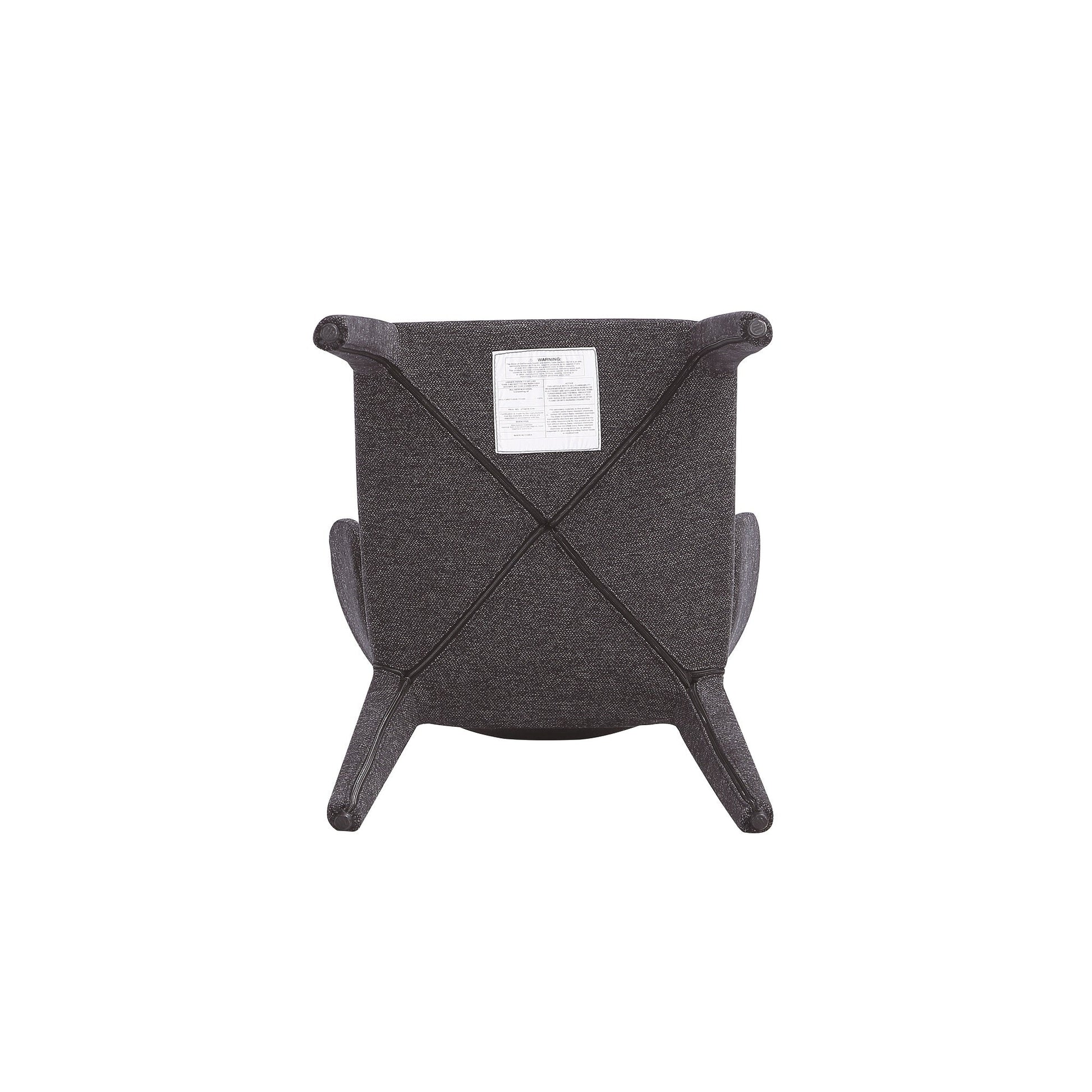 Conrad Woven Tweed Dining Chair in Black (set of 2) - Ornate Home