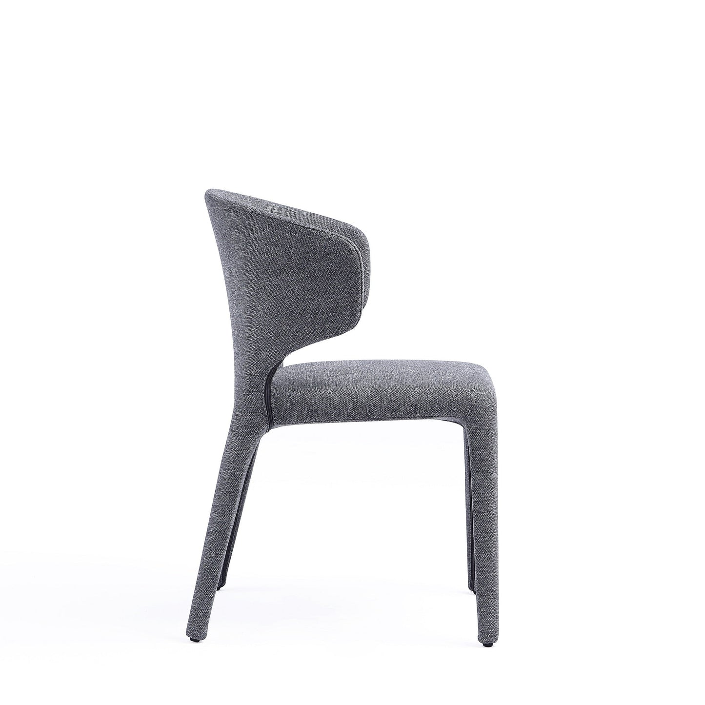 Conrad Woven Tweed Dining Chair in Grey (set of 2) - Ornate Home