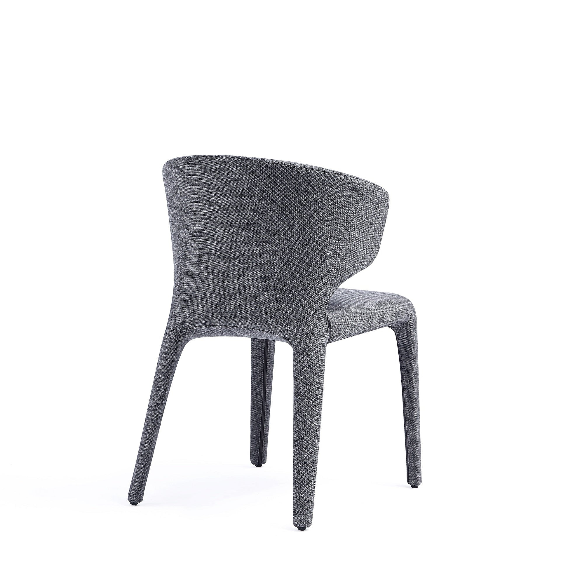 Conrad Woven Tweed Dining Chair in Grey (set of 2) - Ornate Home