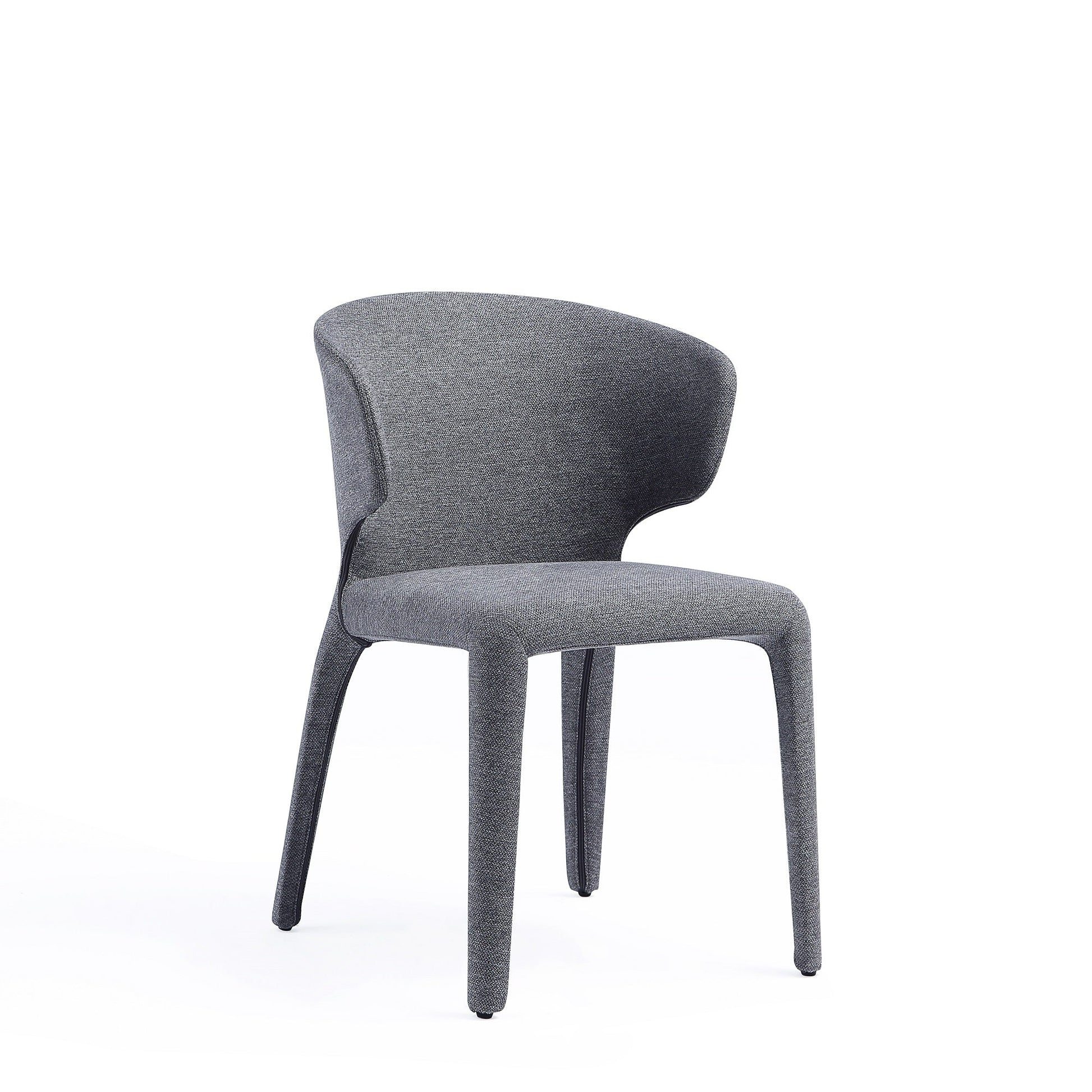 Conrad Woven Tweed Dining Chair in Grey (set of 4) - Ornate Home