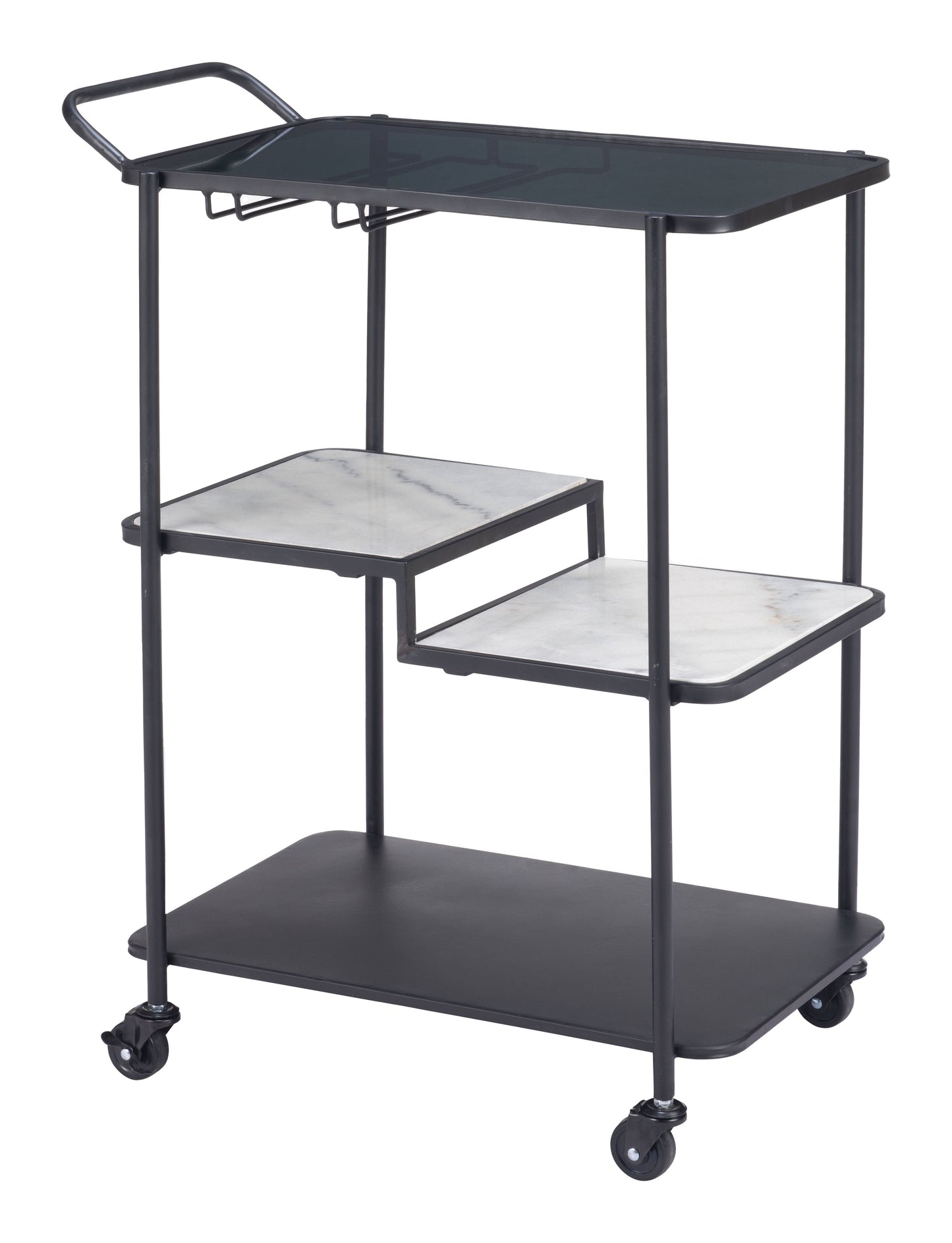 Constanza Black Bar Cart - Ornate Home