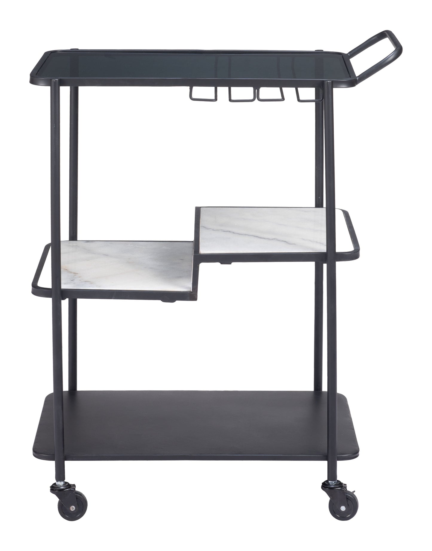 Constanza Black Bar Cart - Ornate Home