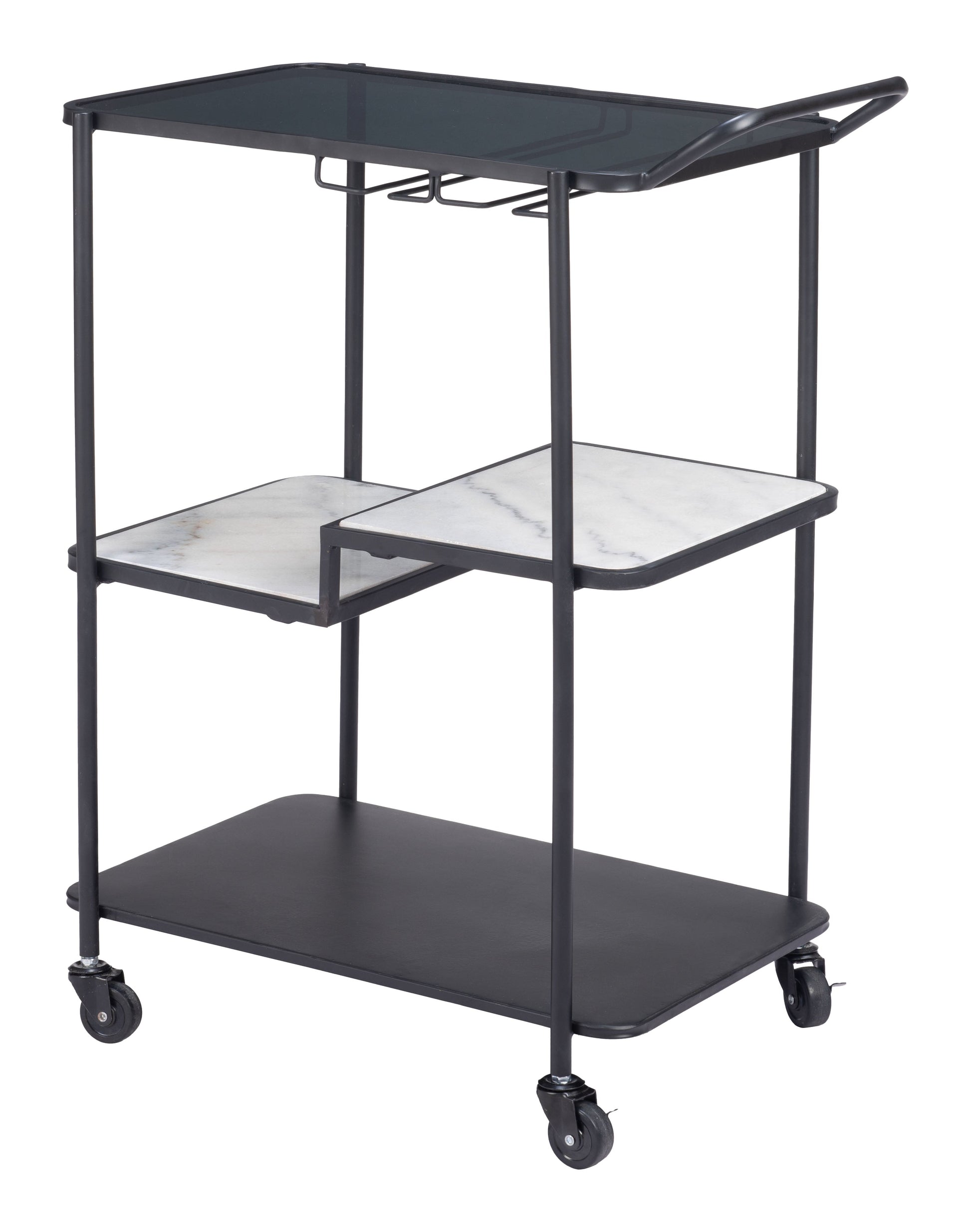 Constanza Black Bar Cart - Ornate Home