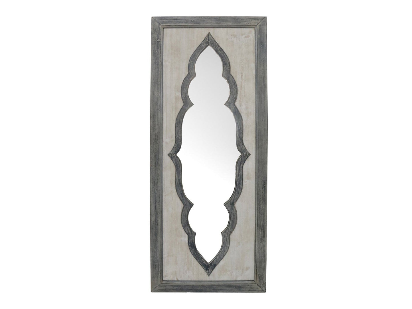 Contouring Gray/Natural Wall Mirror - Ornate Home