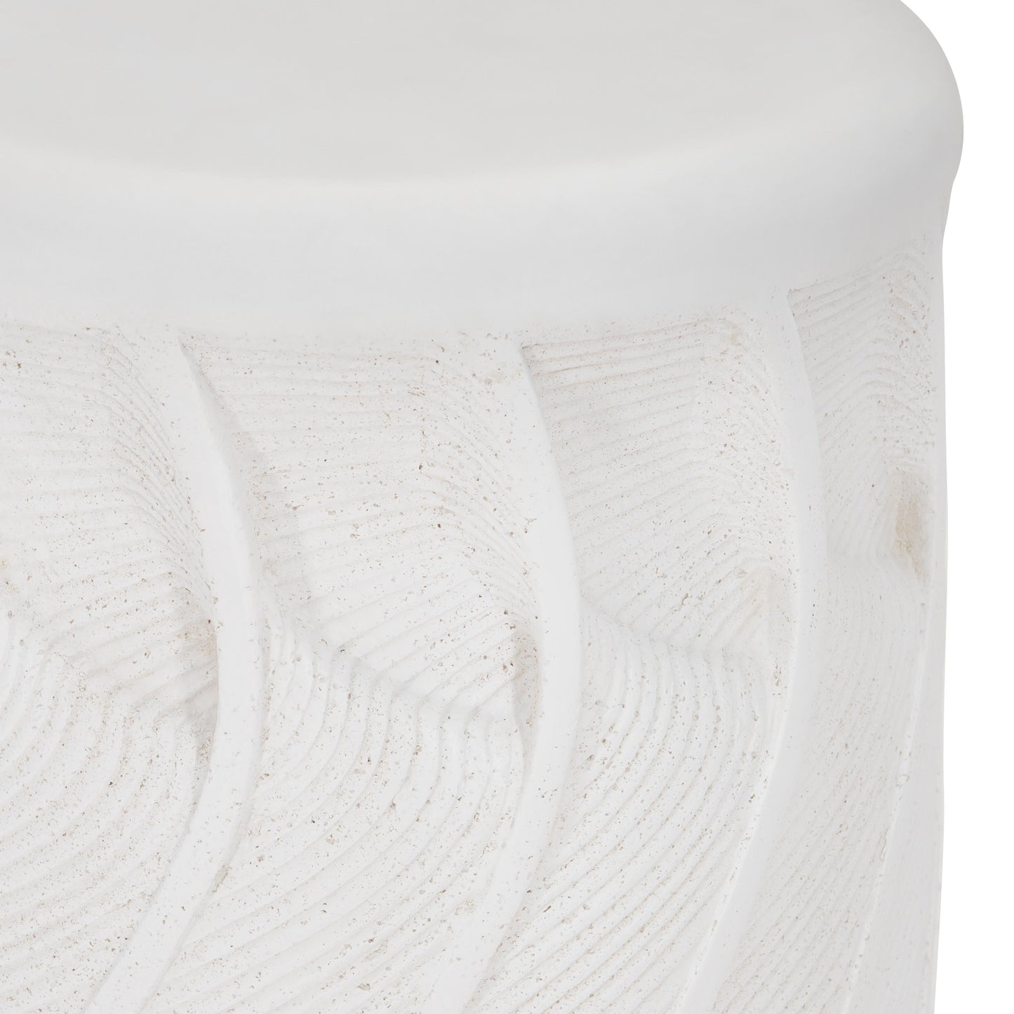 Coquille White Outdoor Accent Table - Ornate Home
