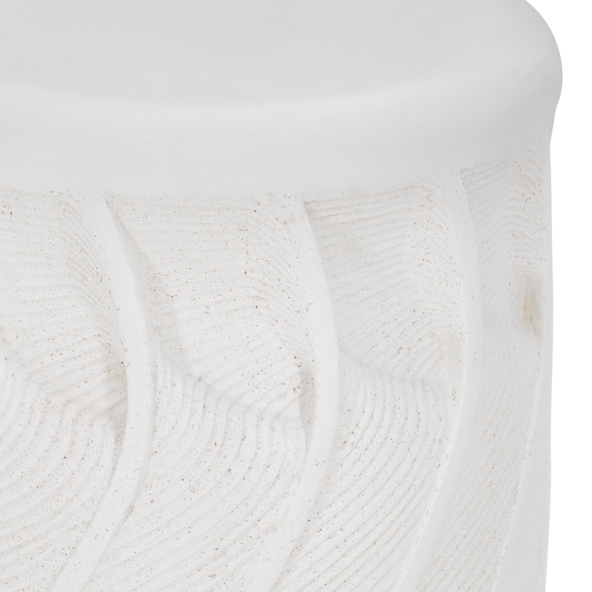 Coquille White Outdoor Accent Table - Ornate Home