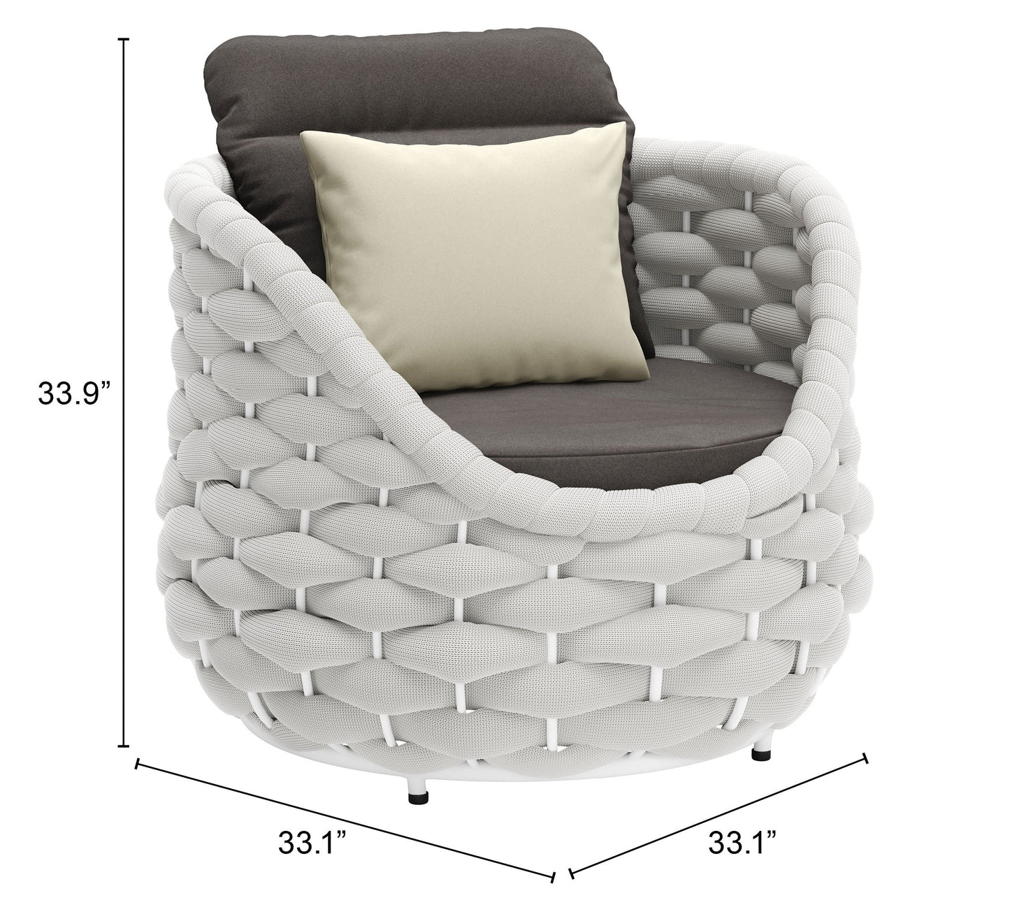 Coral Gray Reef Outdoor Accent Chair - Ornate Home