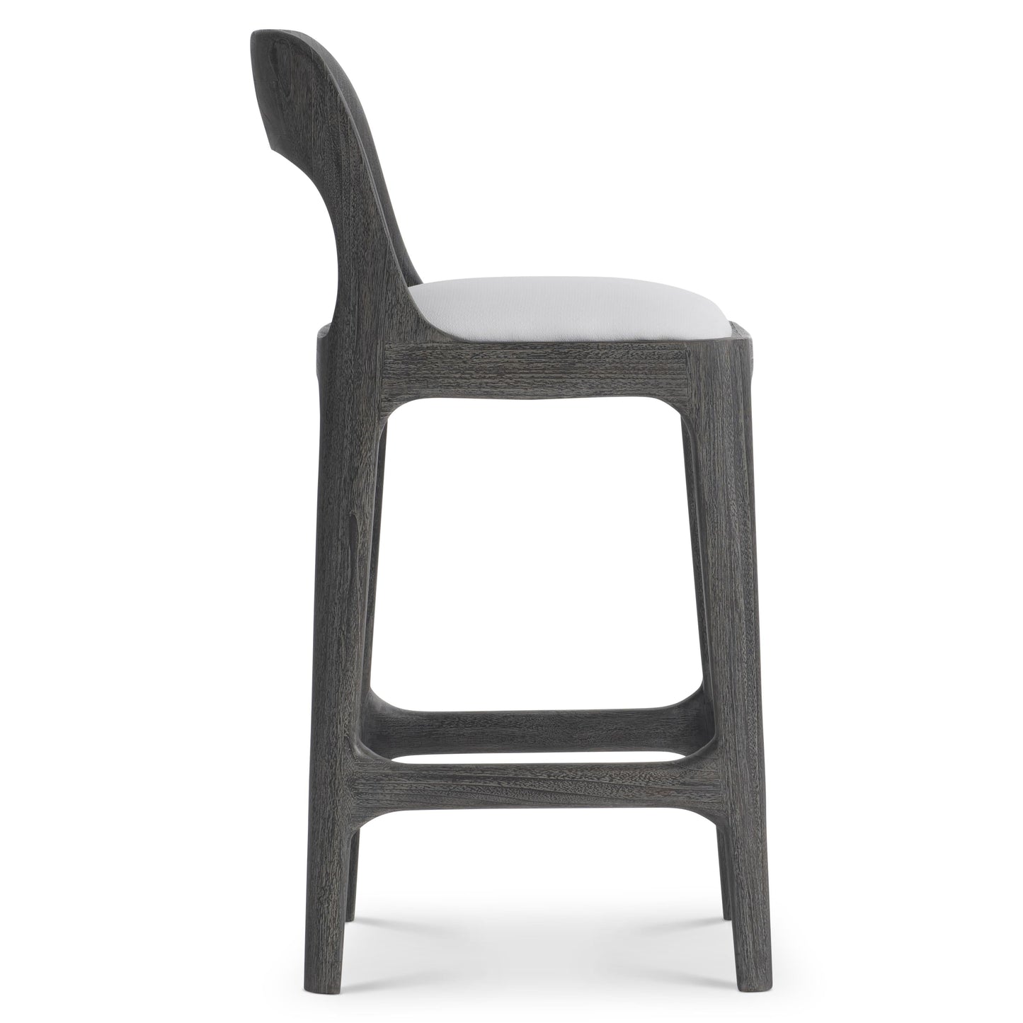 Corfu Smoked Truffle/White/Cream Outdoor Counter Stool - Ornate Home
