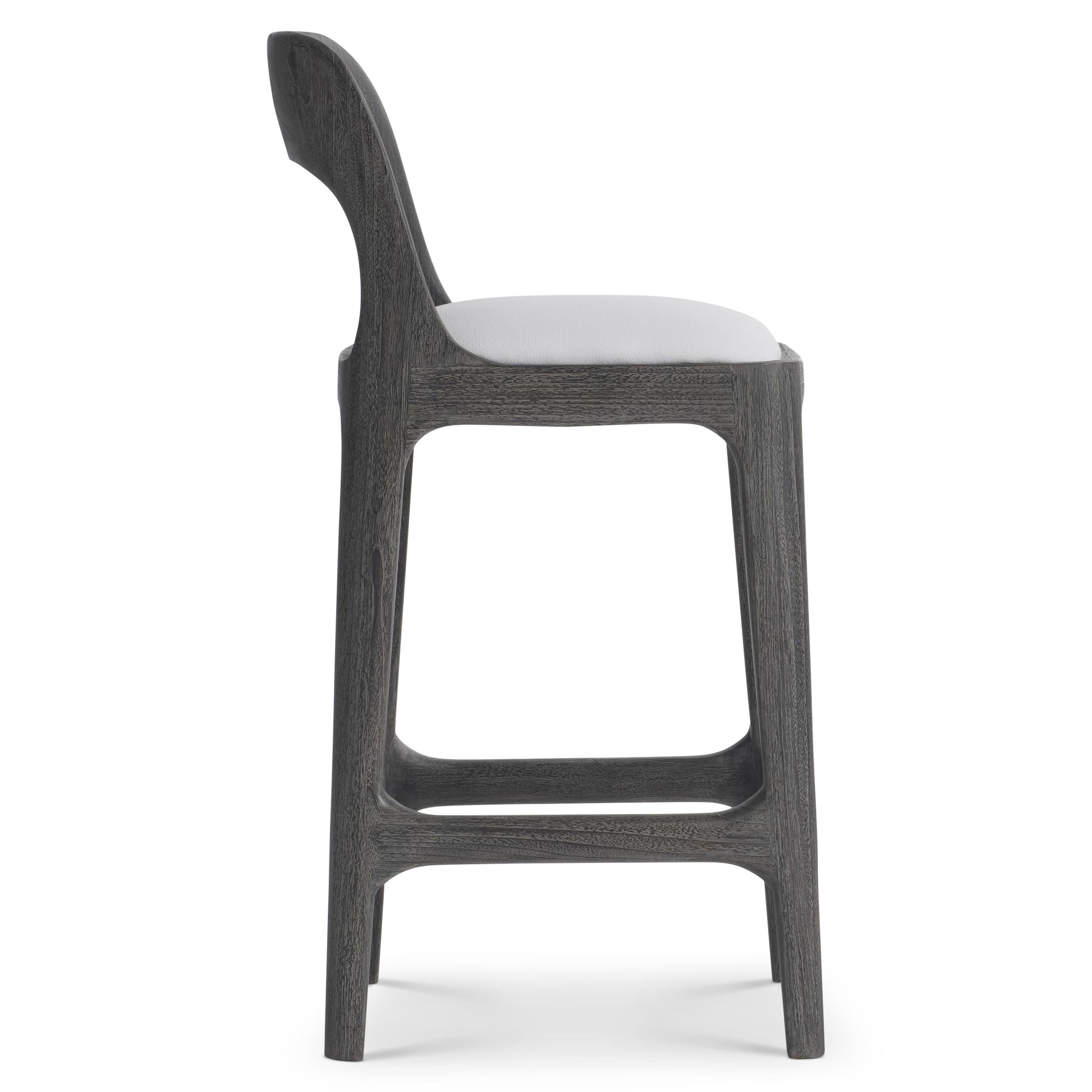 Corfu Smoked Truffle/White/Cream Outdoor Counter Stool - Ornate Home