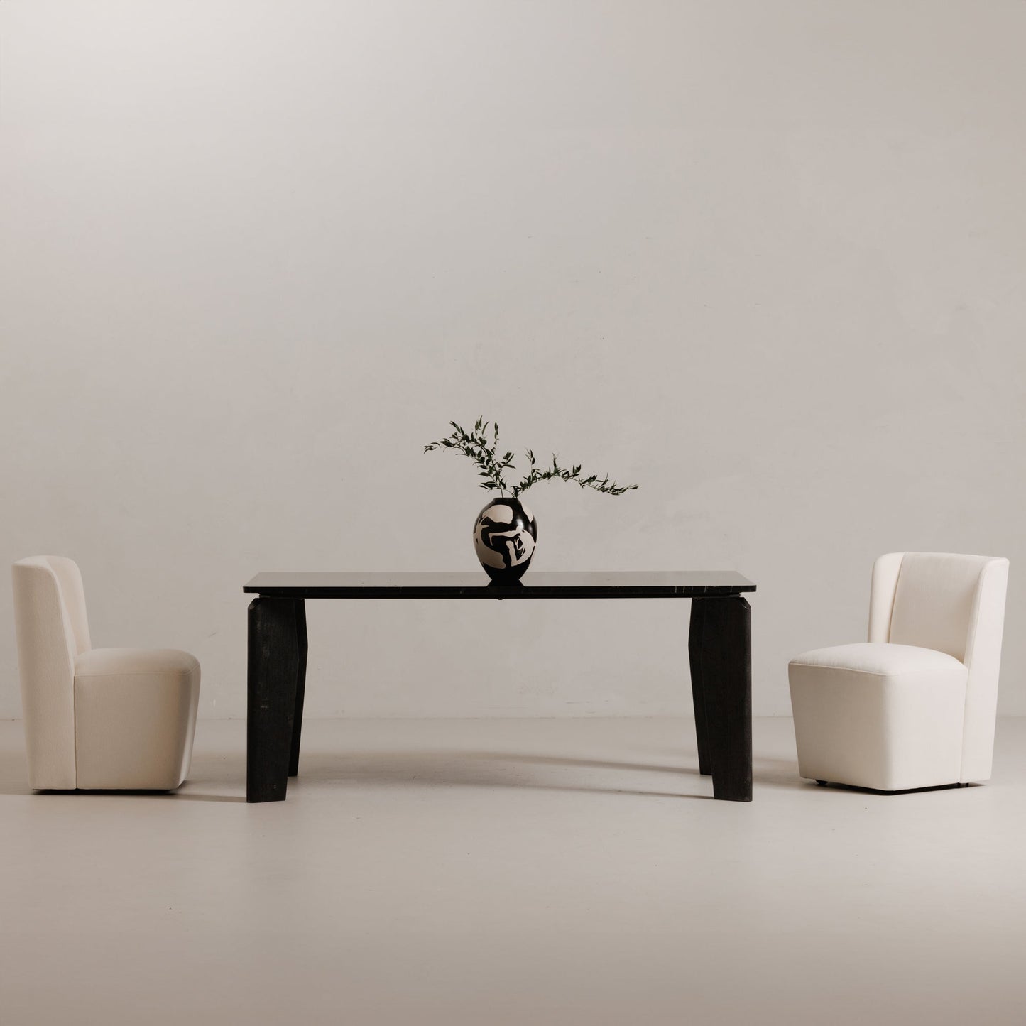 Cormac Cream Rolling Dining Chair - Ornate Home