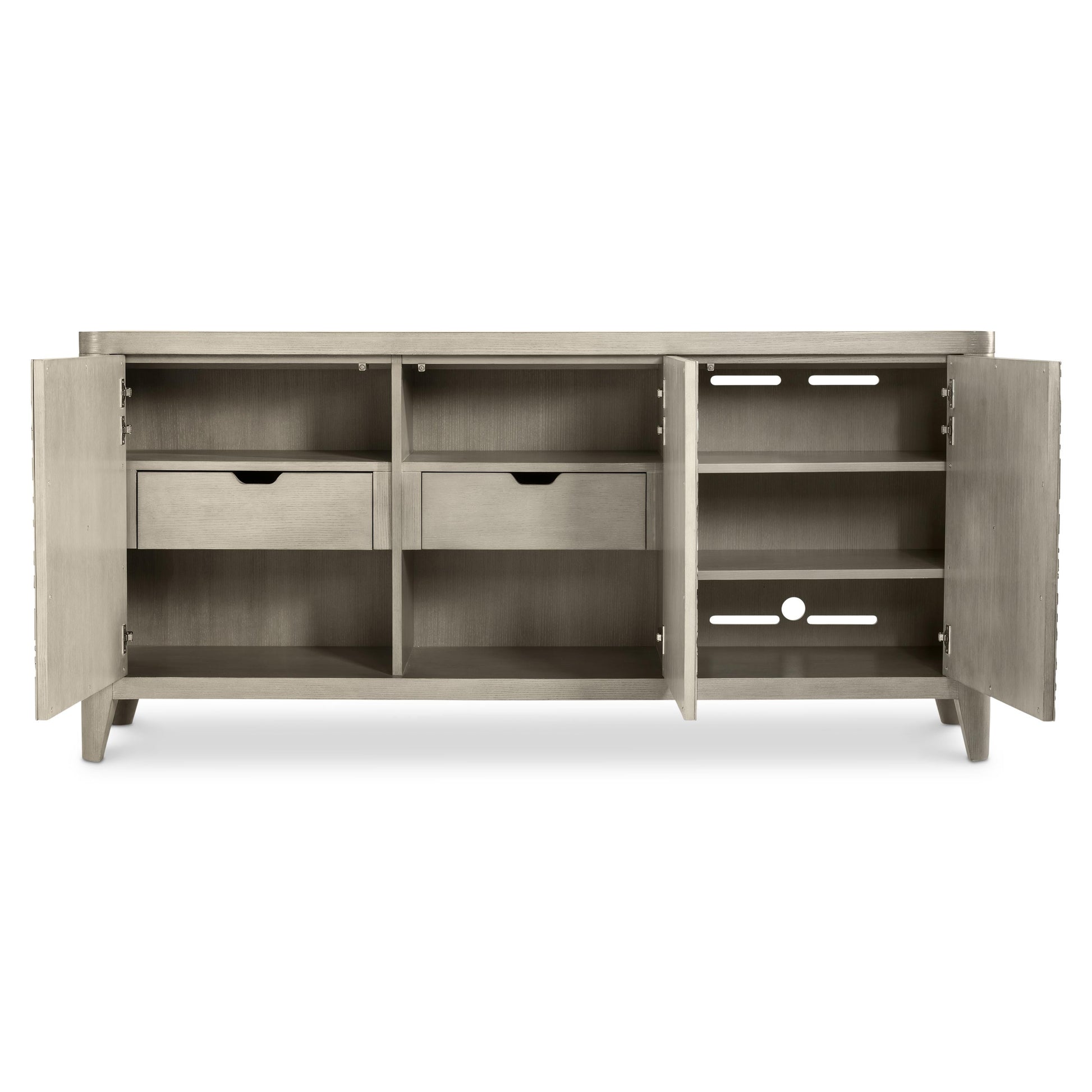 Cornelia Glazed Stainless Steel/Nebbia Buffet - Ornate Home