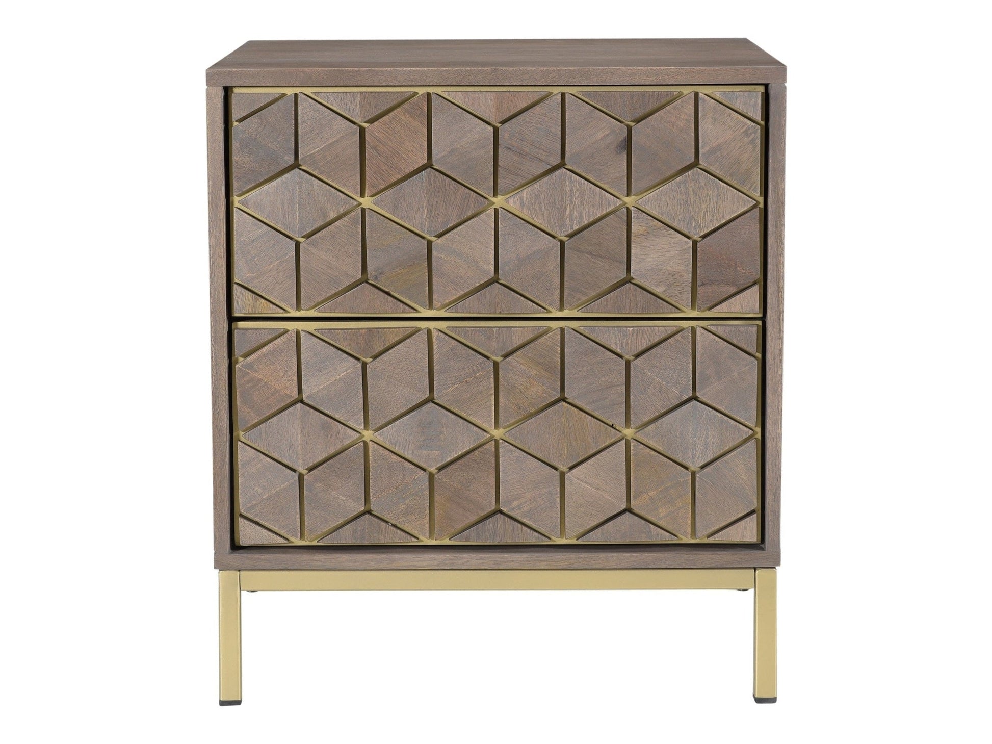 Corolla Grey Nightstand - Ornate Home