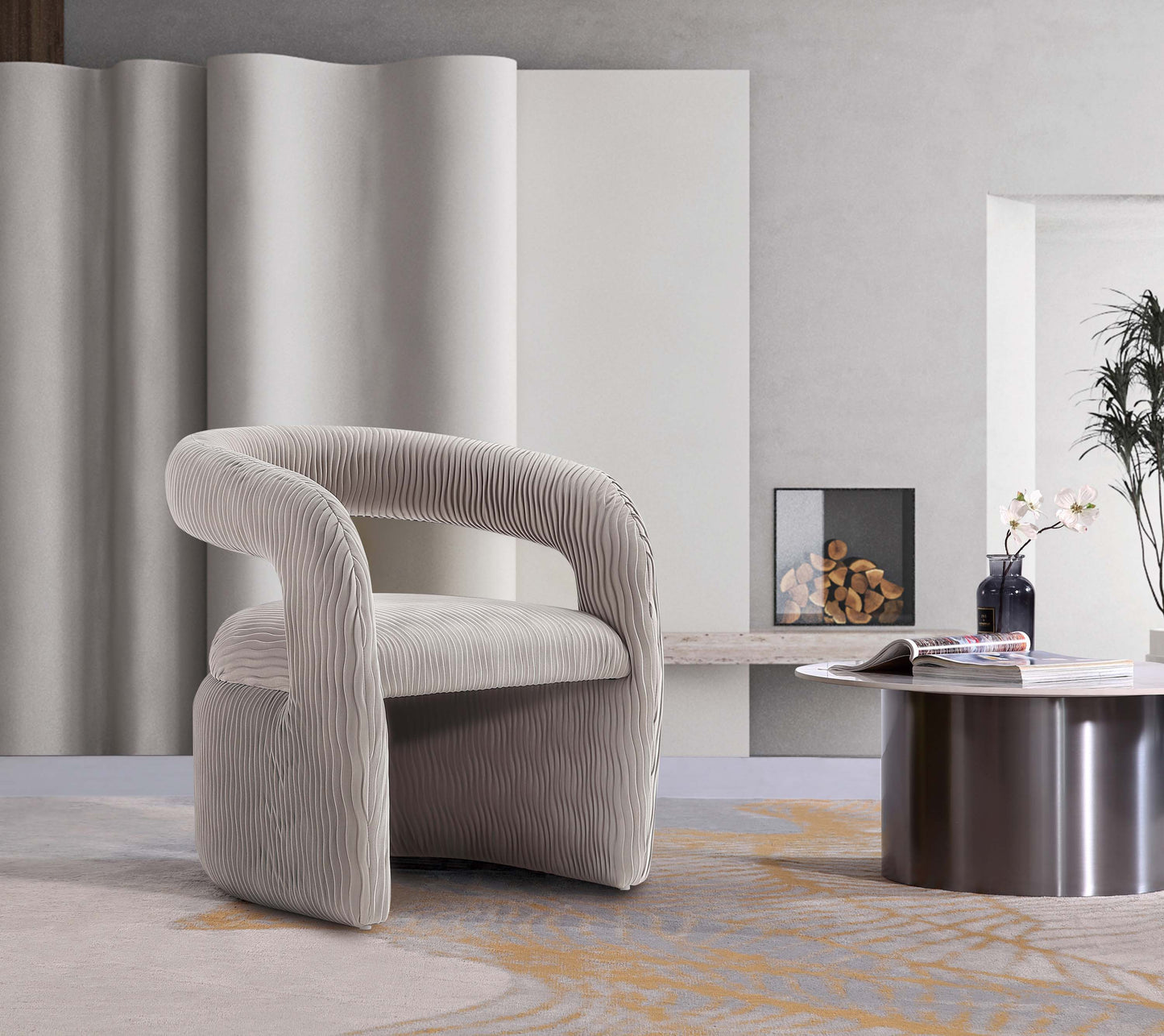 Corvette Dining Chair in Dove - Ornate Home