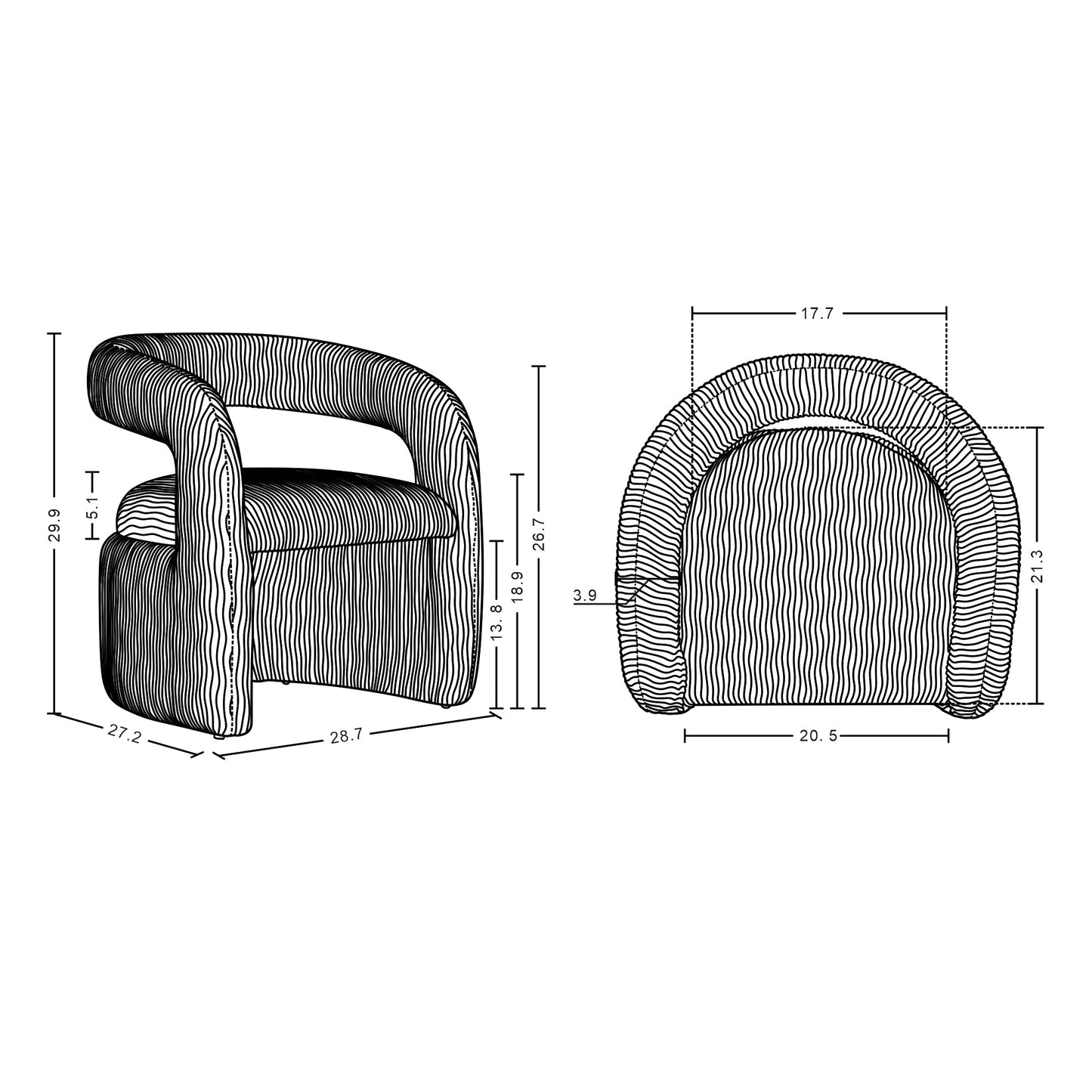 Corvette Dining Chair in Dove - Ornate Home
