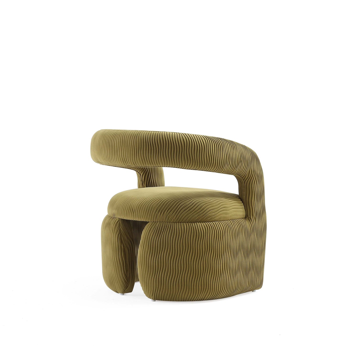 Corvette Dining Chair in Olive Green - Ornate Home