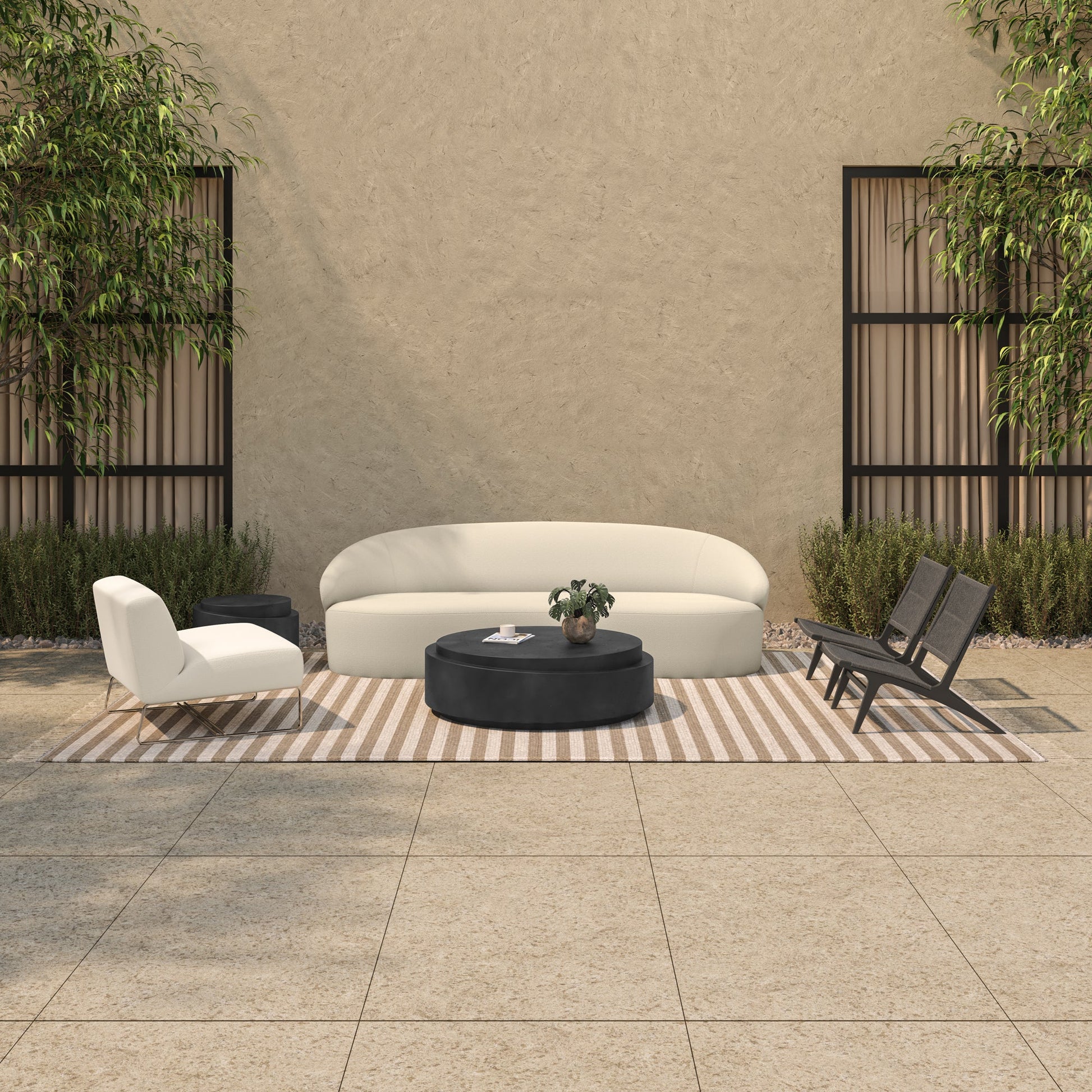 Cosmo Black Outdoor Coffee Table - Ornate Home