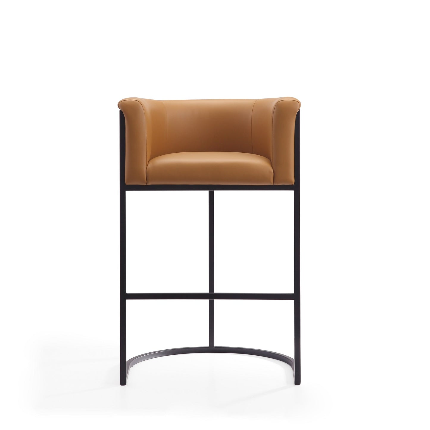 Cosmopolitan Barstool in Camel and Black - Ornate Home