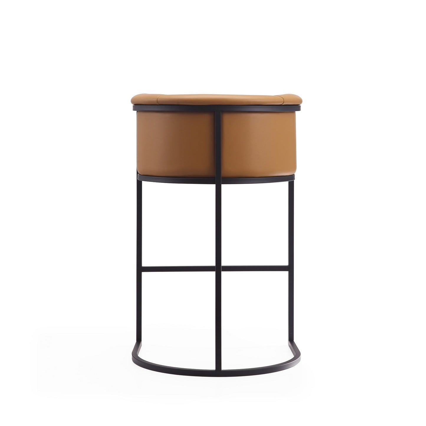 Cosmopolitan Barstool in Camel and Black (set of 2) - Ornate Home
