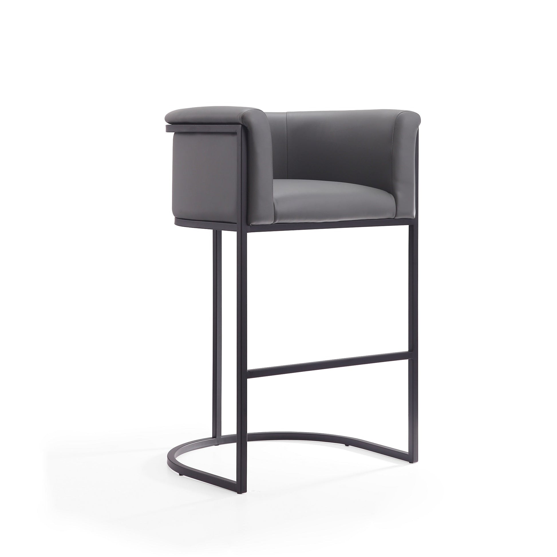 Cosmopolitan Barstool in Grey and Black (set of 2) - Ornate Home