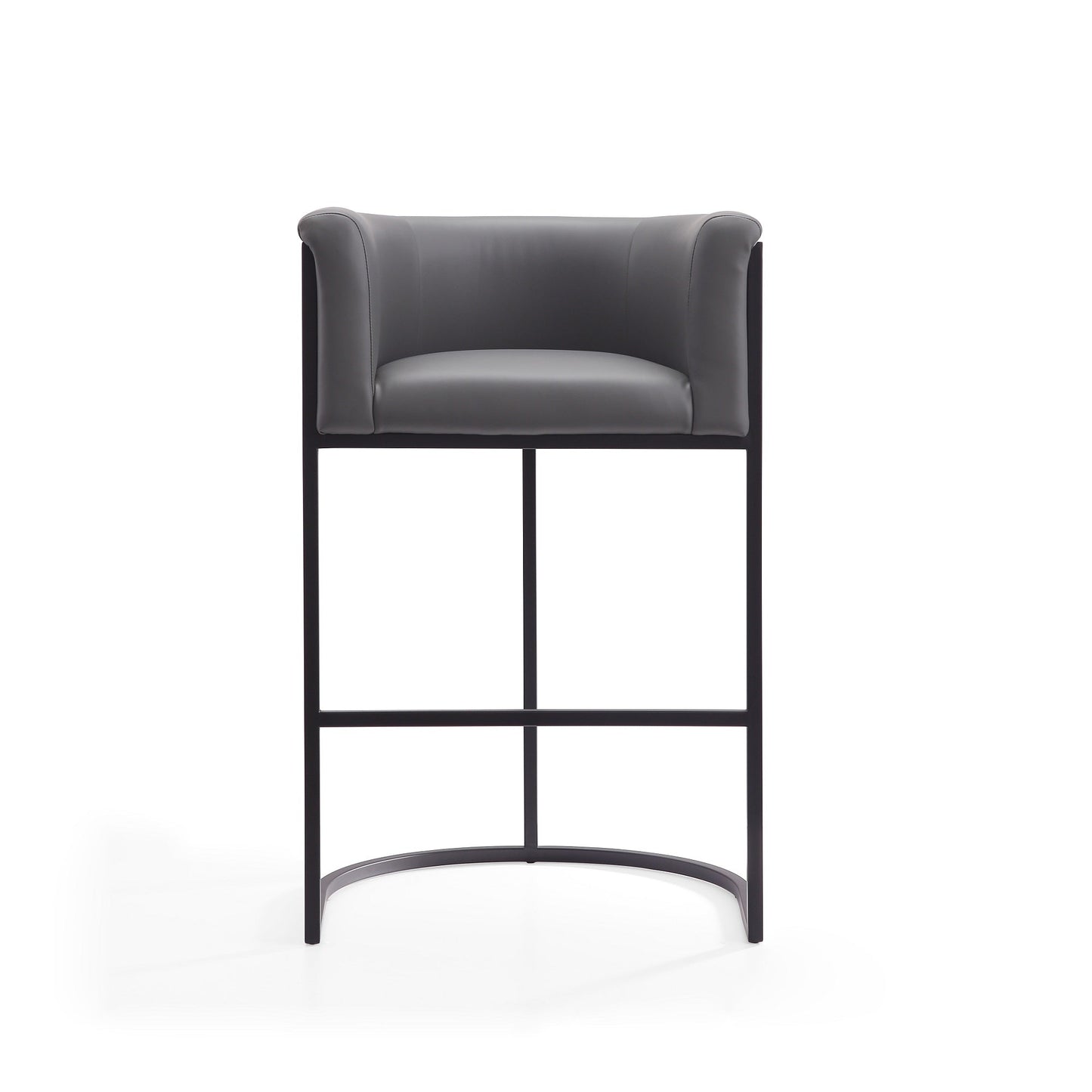 Cosmopolitan Barstool in Grey and Black (set of 2) - Ornate Home