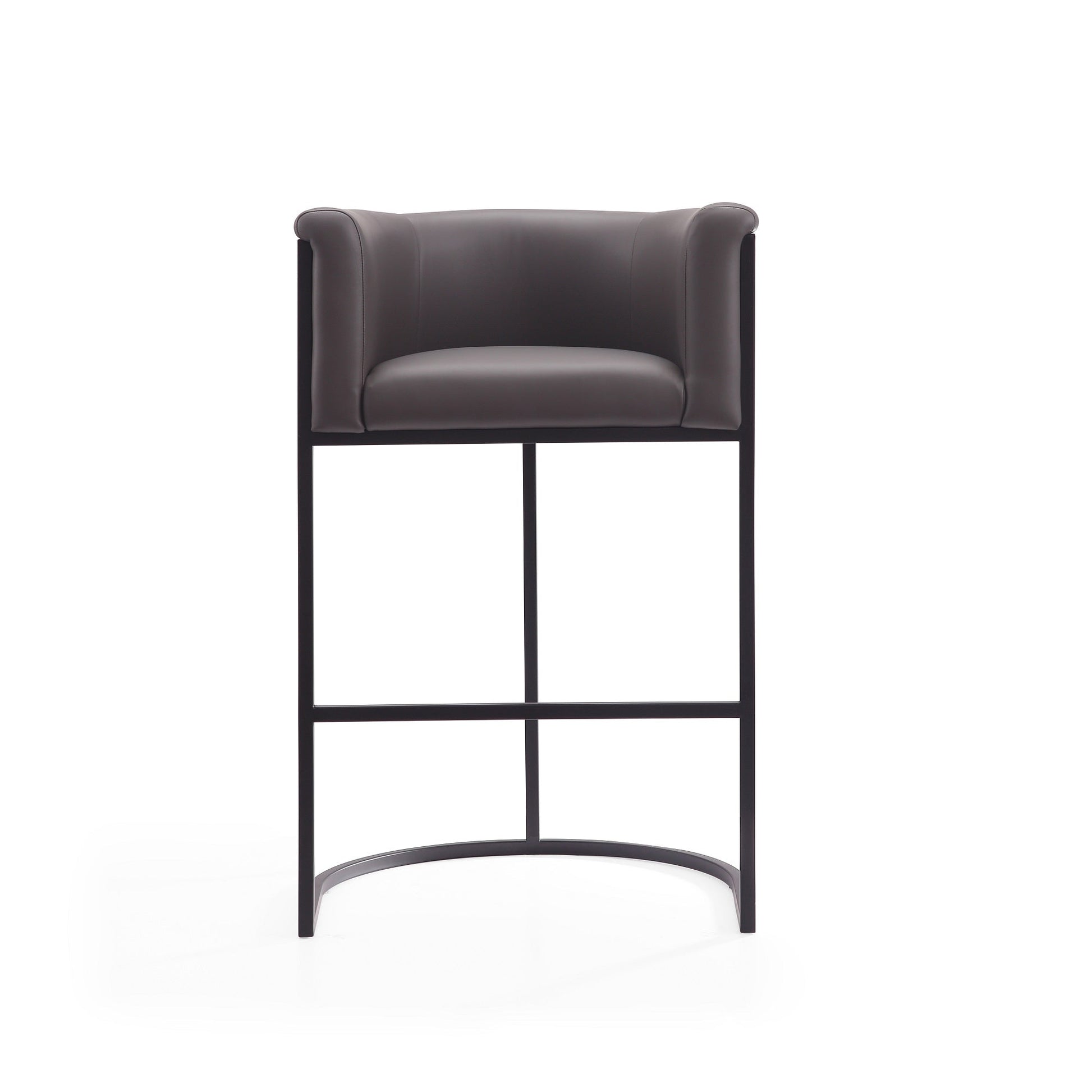 Cosmopolitan Barstool in Pebble and Black (set of 2) - Ornate Home