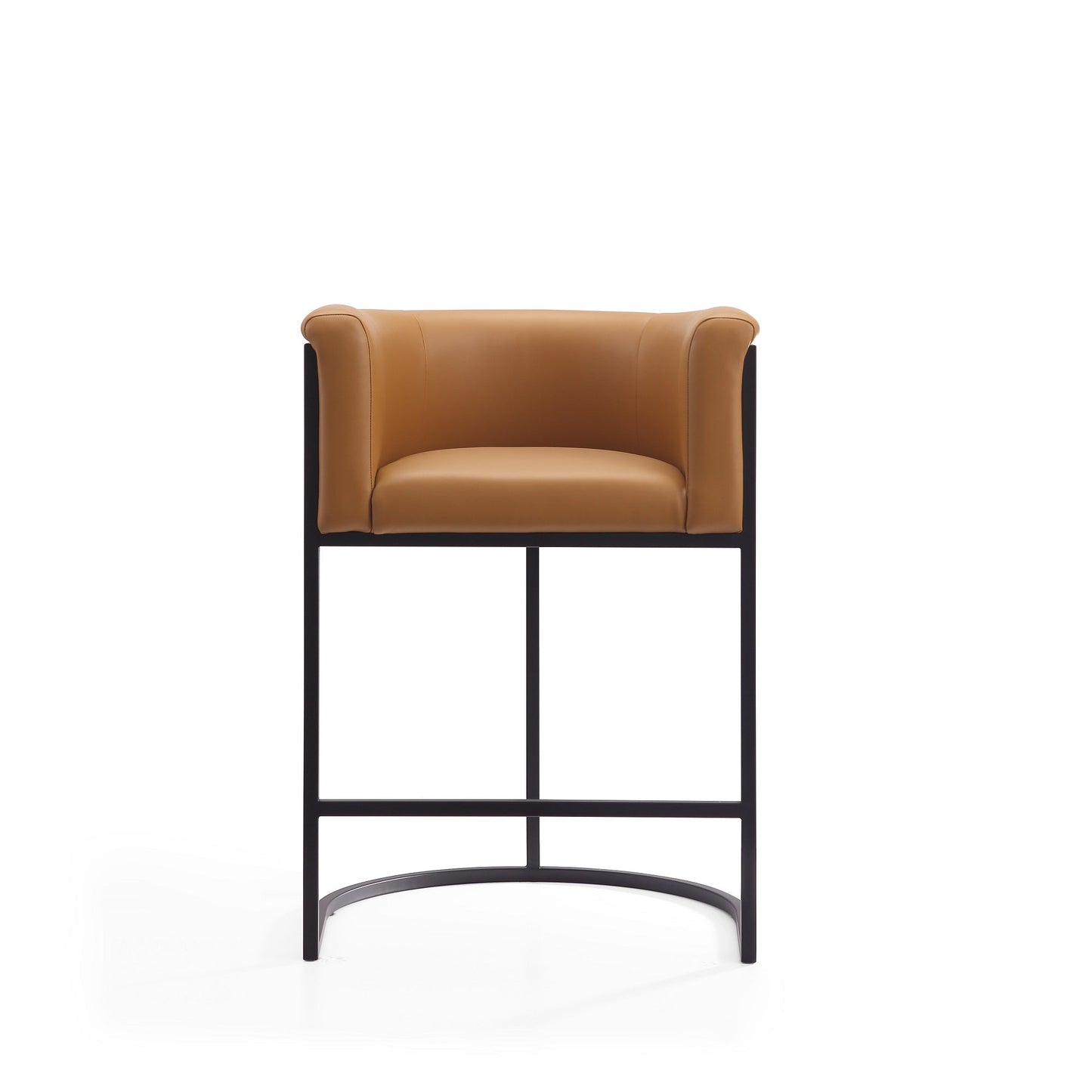 Cosmopolitan Counter Stool in Camel and Black - Ornate Home