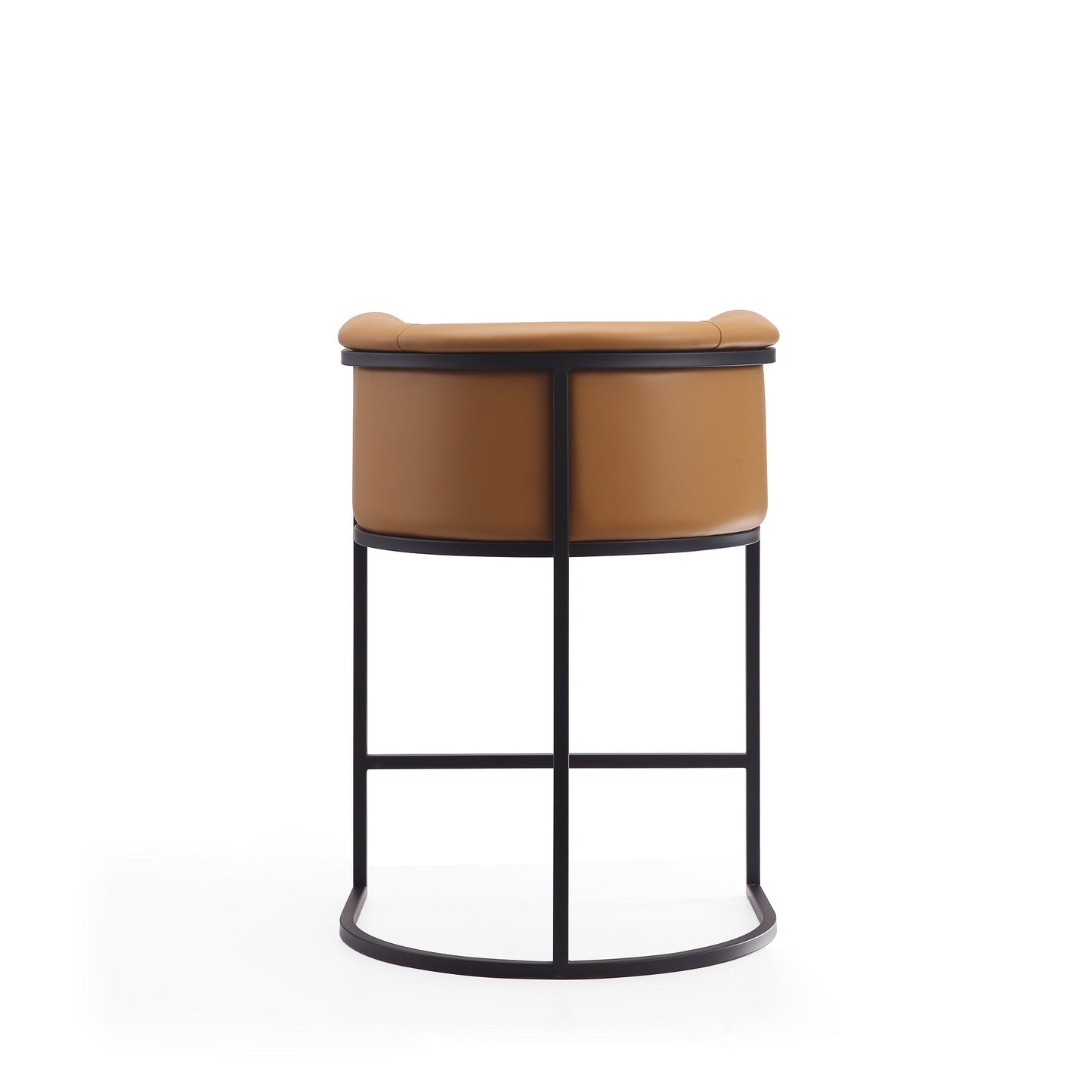 Cosmopolitan Counter Stool in Camel and Black (set of 3) - Ornate Home