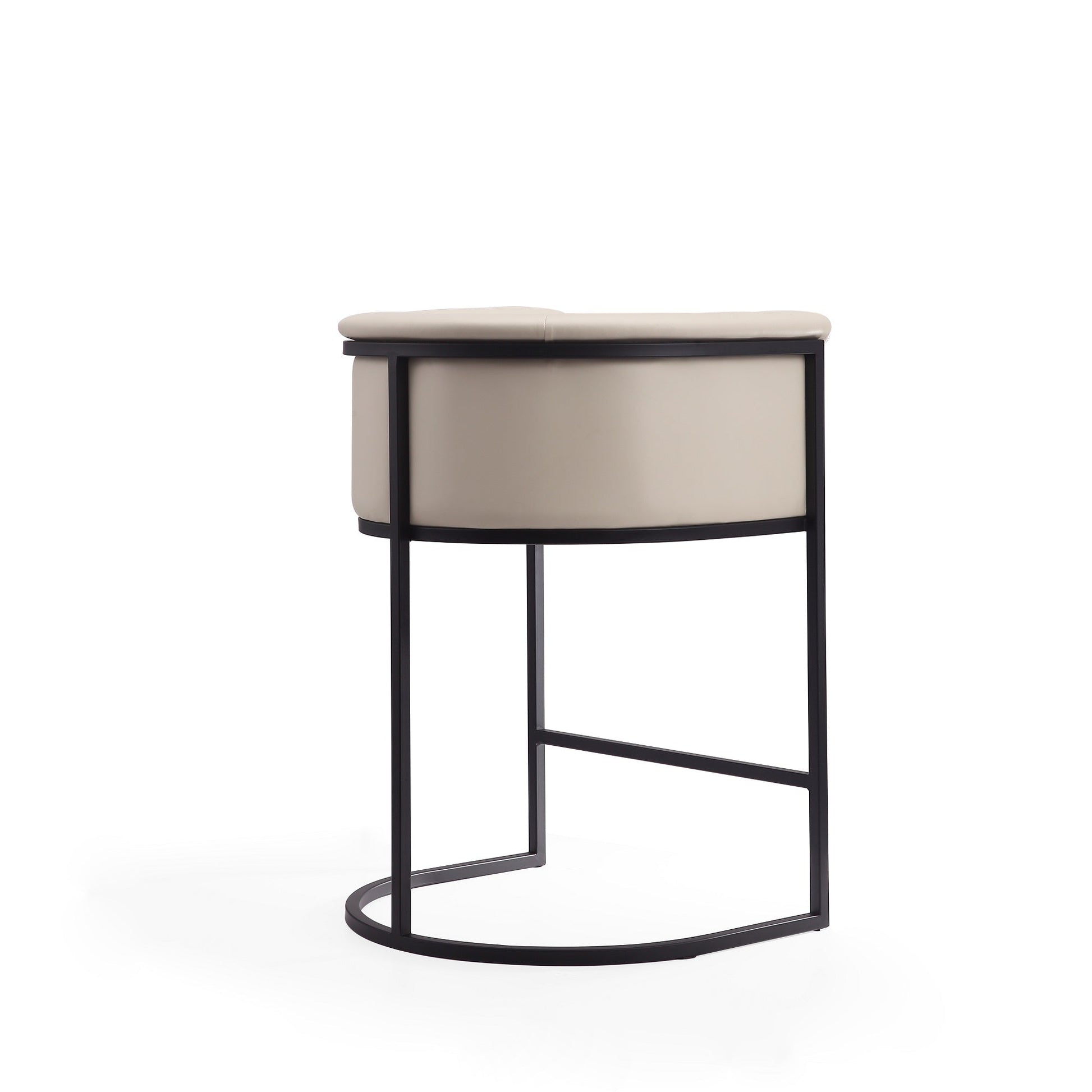 Cosmopolitan Counter Stool in Cream and Black (set of 2) - Ornate Home