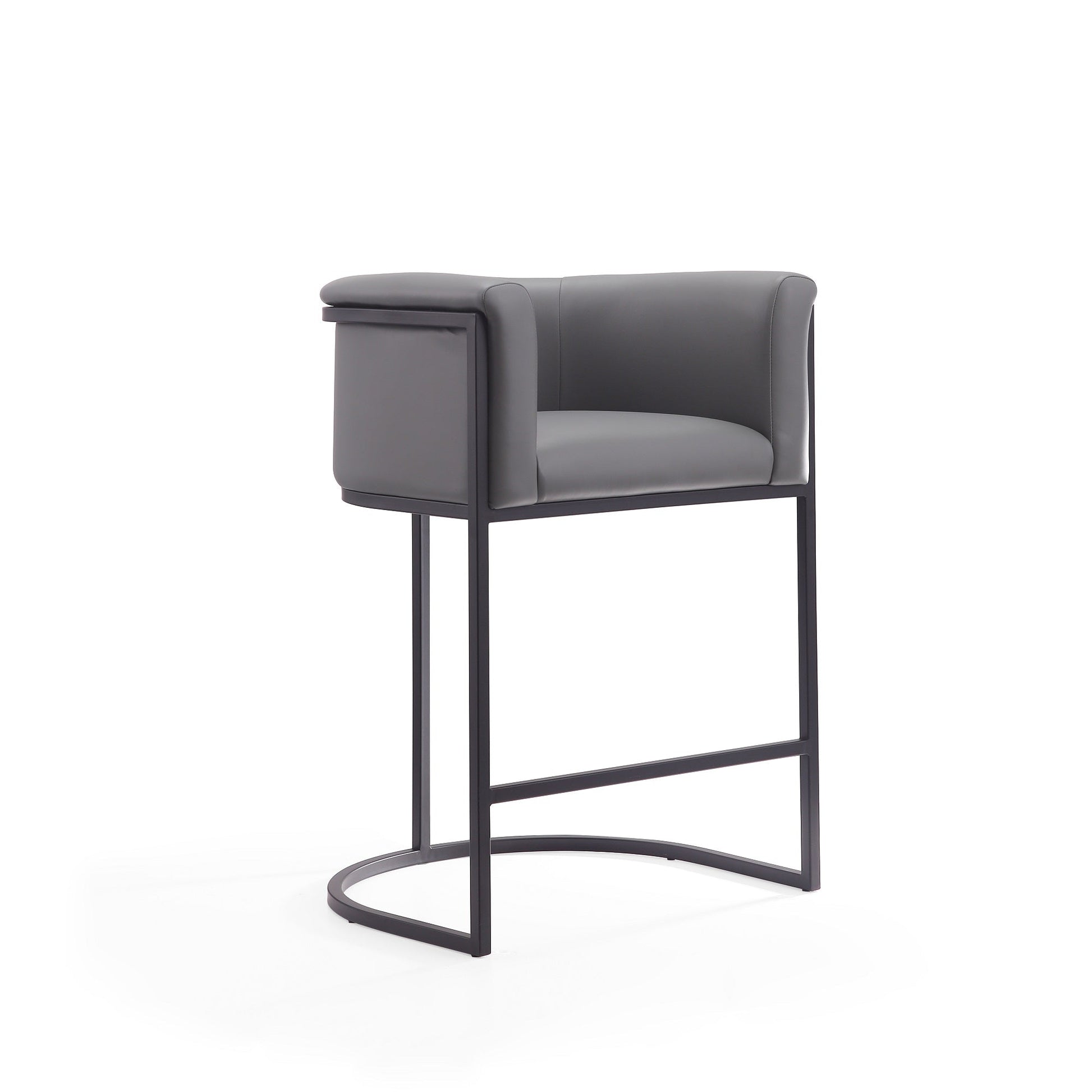 Cosmopolitan Counter Stool in Grey and Black (set of 2) - Ornate Home