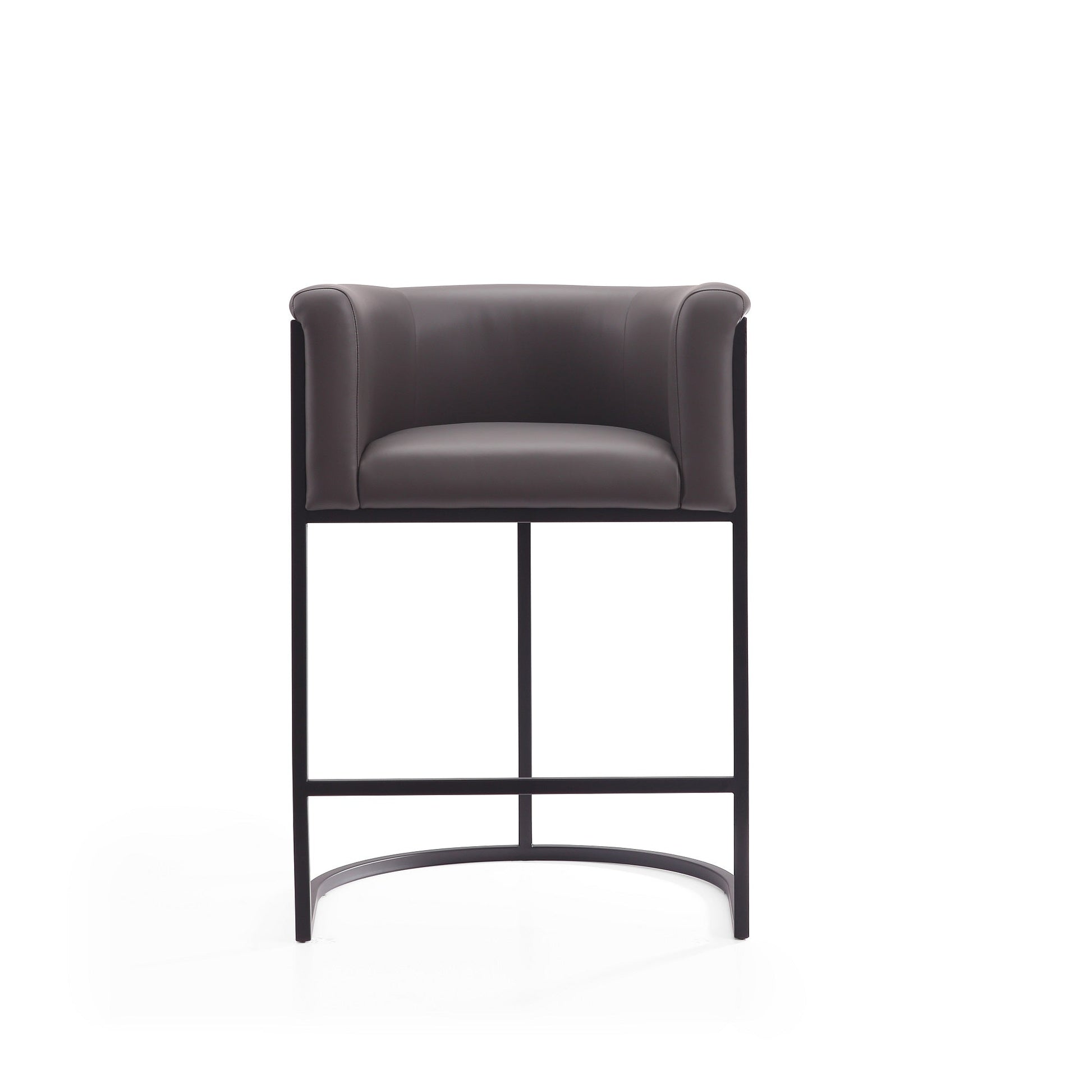 Cosmopolitan Counter Stool in Pebble and Black (set of 2) - Ornate Home