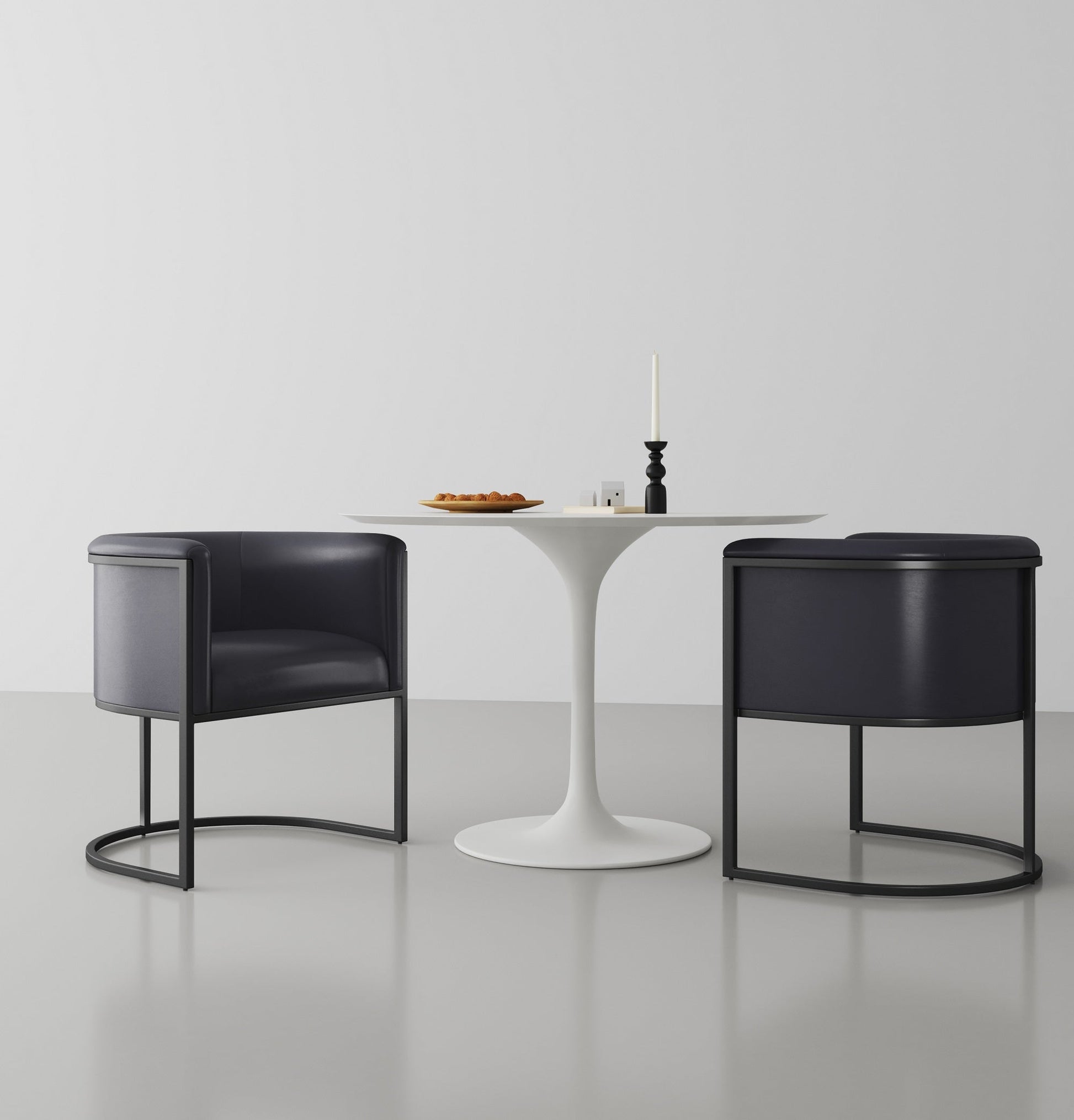 Cosmopolitan Dining Chair in Black (set of 2) - Ornate Home