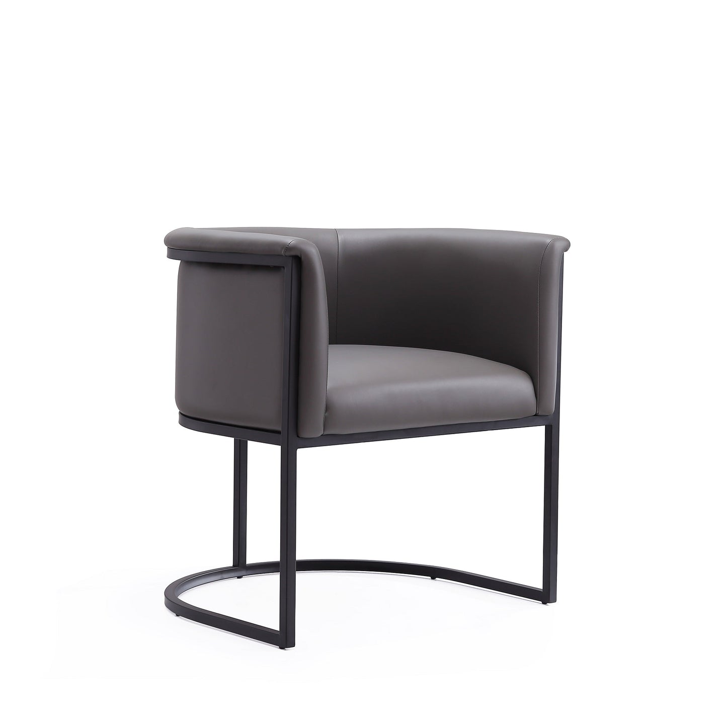 Cosmopolitan Dining Chair in Pebble and Black (set of 2) - Ornate Home