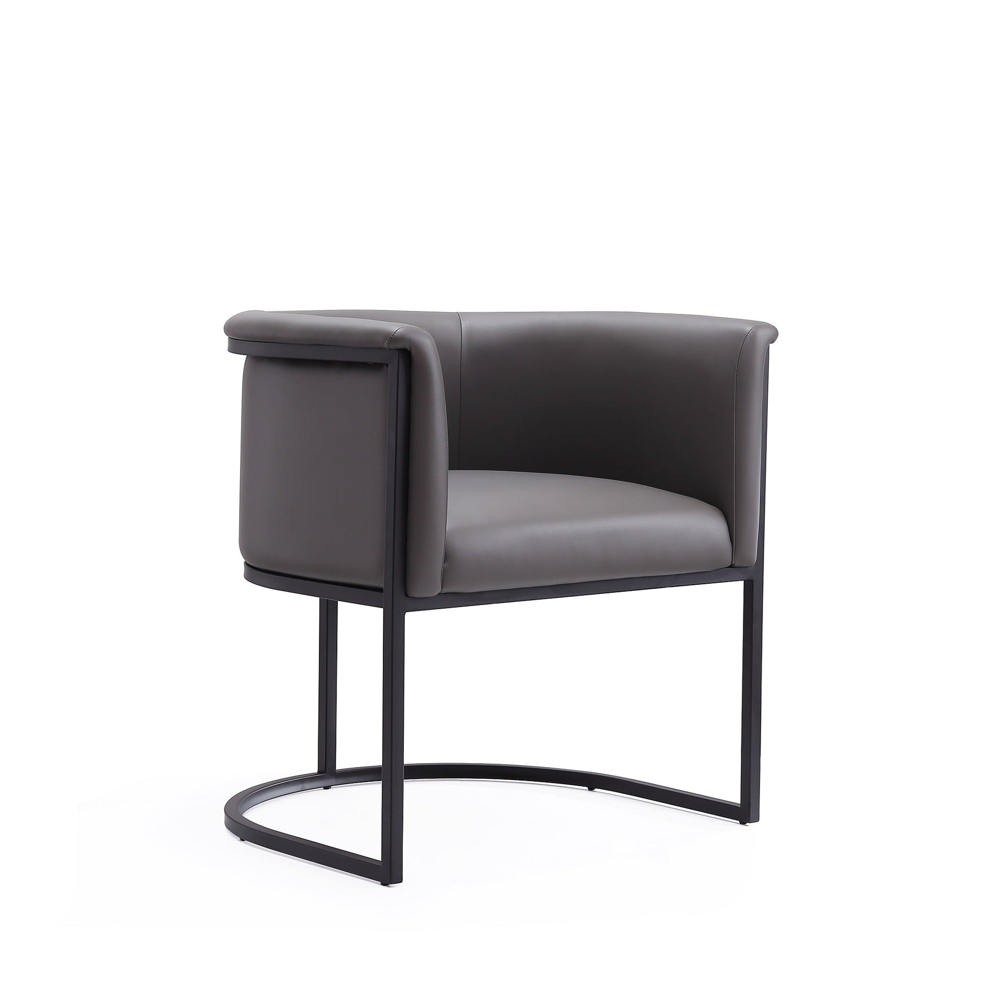 Cosmopolitan Dining Chair in Pebble and Black (set of 2) - Ornate Home