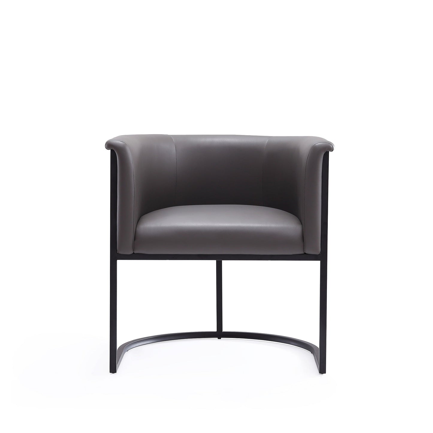 Cosmopolitan Dining Chair in Pebble and Black (set of 2) - Ornate Home