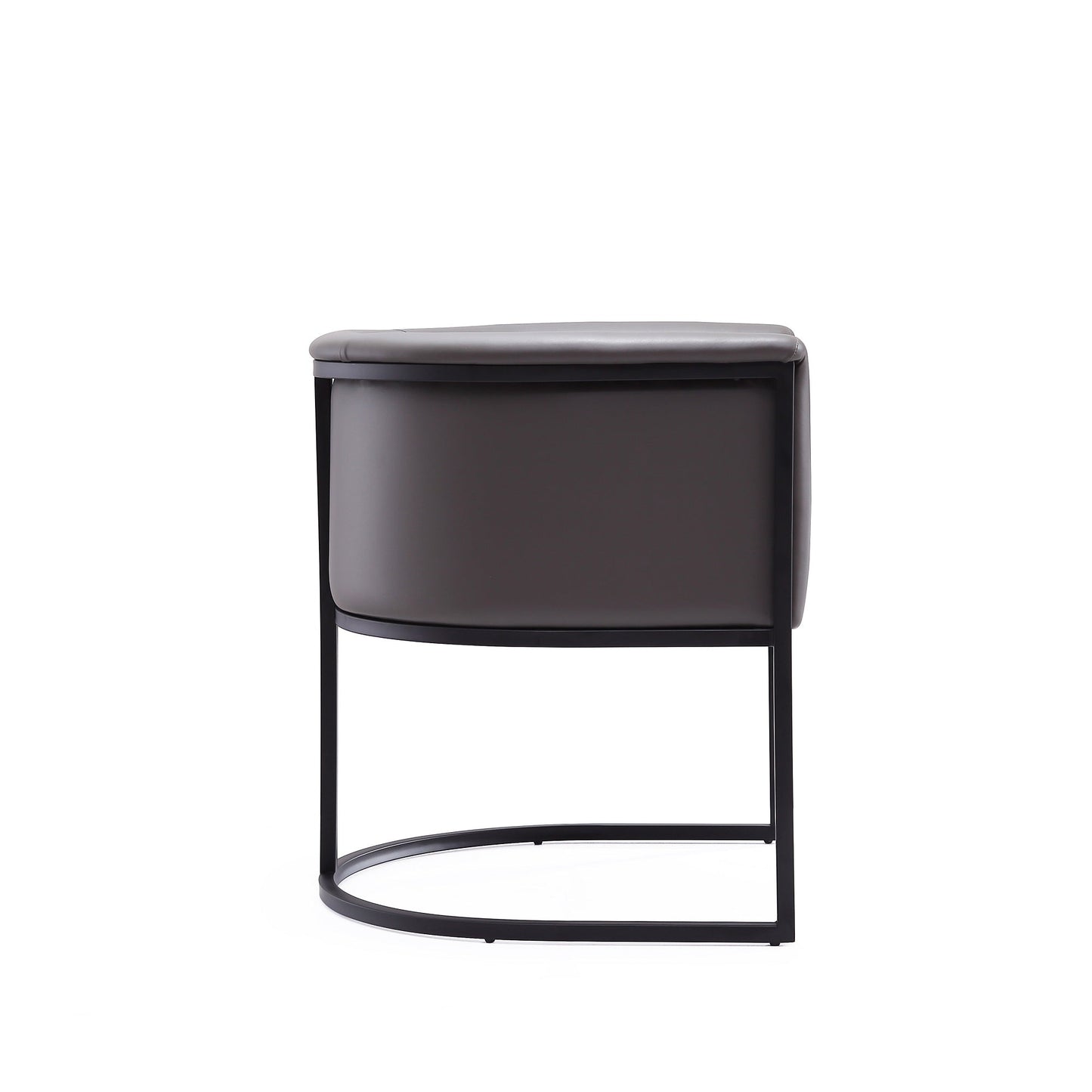Cosmopolitan Dining Chair in Pebble and Black (set of 2) - Ornate Home