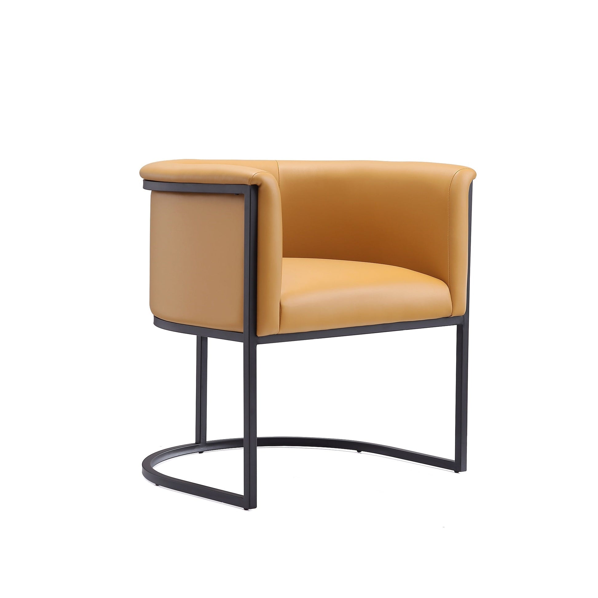 Cosmopolitan Dining Chair in Saddle and Black (set of 2) - Ornate Home