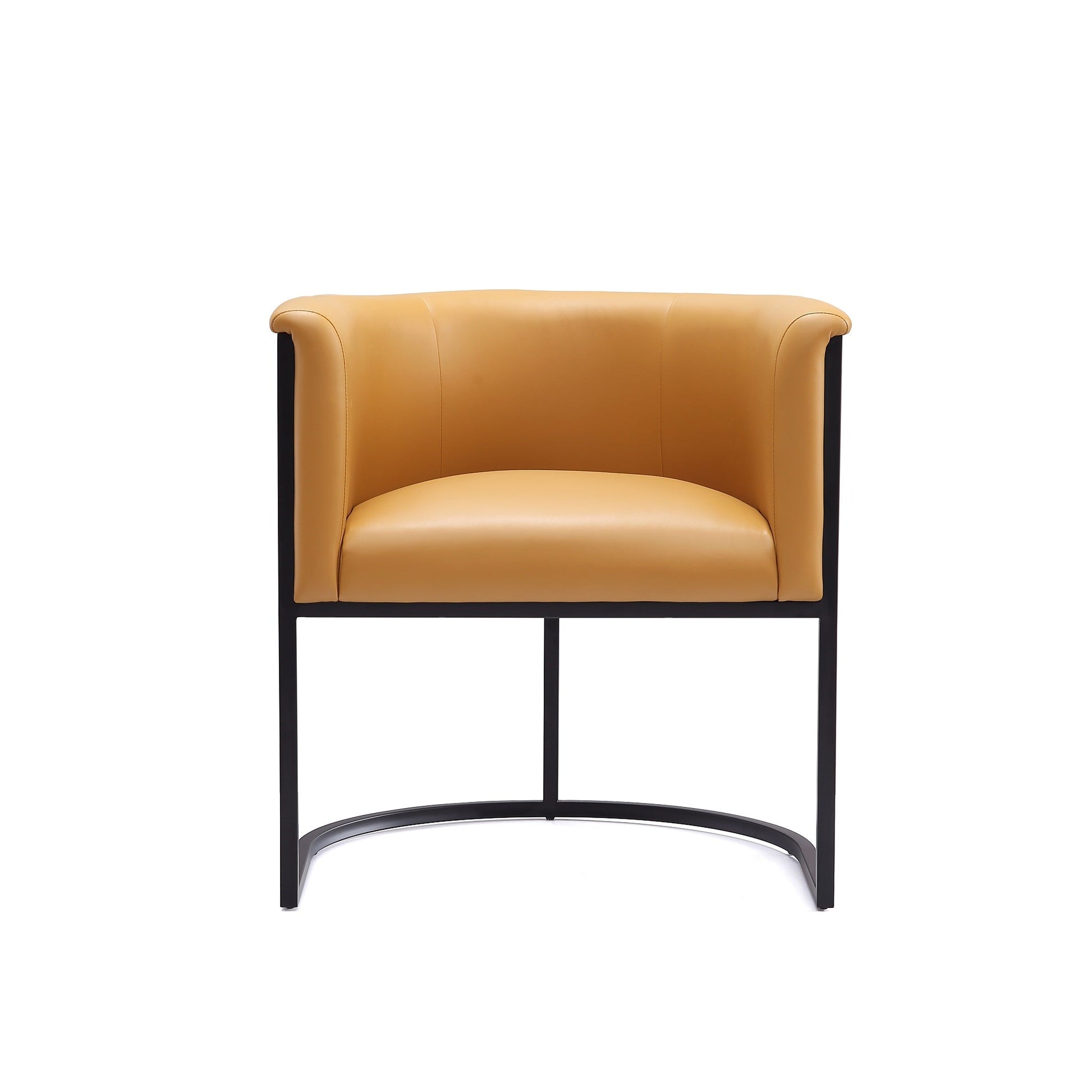 Cosmopolitan Dining Chair in Saddle and Black (set of 2) - Ornate Home